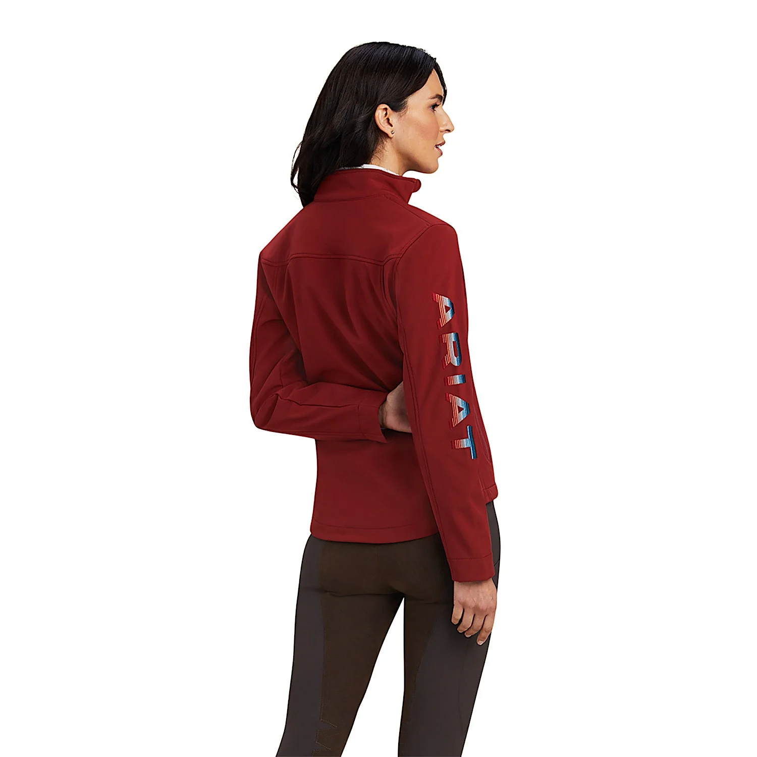 Ariat Women's New Team Softshell Jacket Rouge Red/Celestial Serape - Image 2