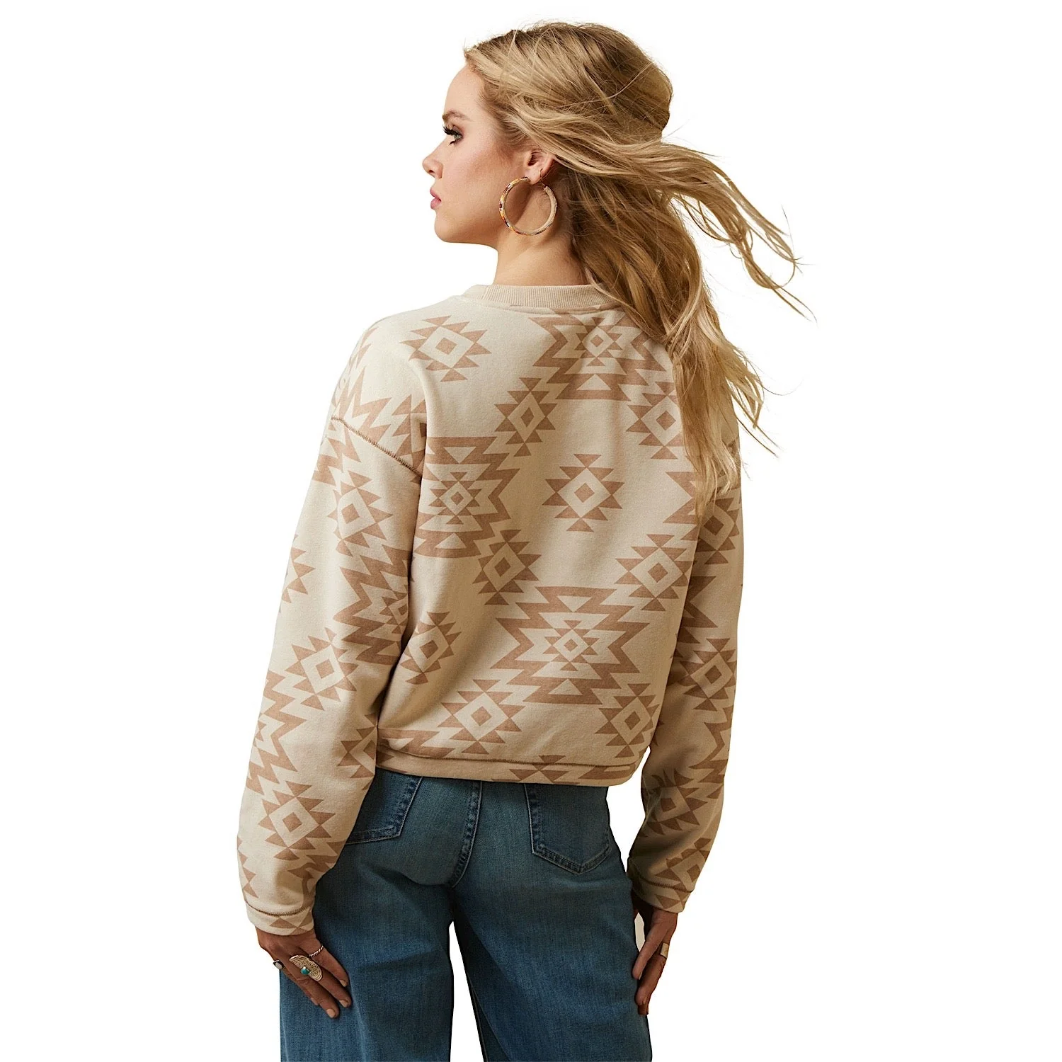 Ariat Women's O'Keefe Sweatshirt Brazilian Sand - Image 2
