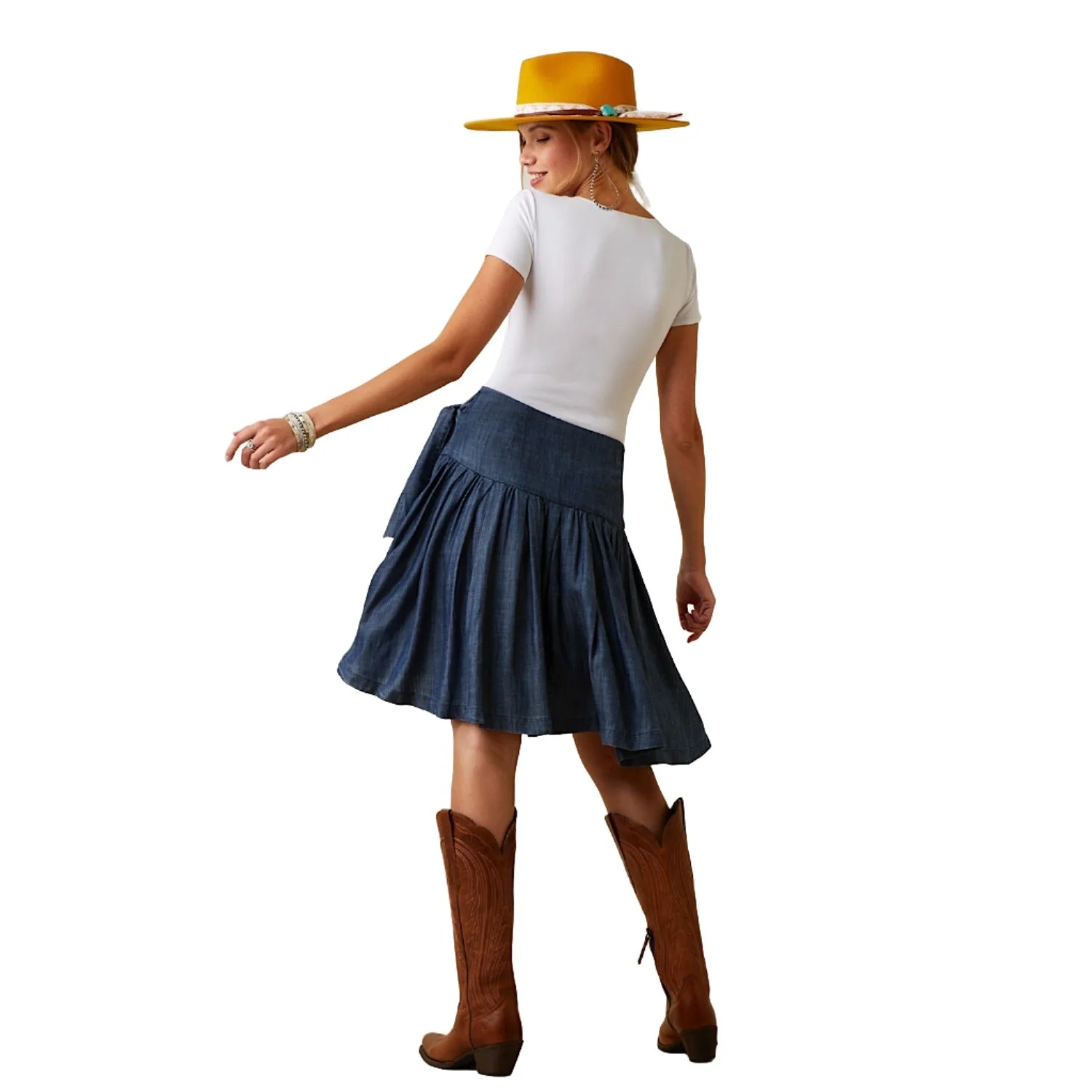 Ariat Women's Old Glory Skirt Med Denim Blue - Image 2