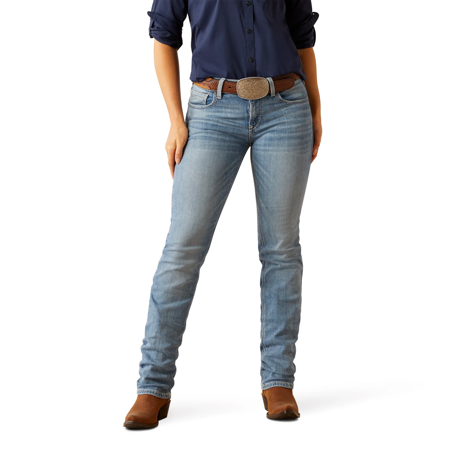 Ariat Women's Perfect Rise Yara Straight Leg Jean - Oklahoma