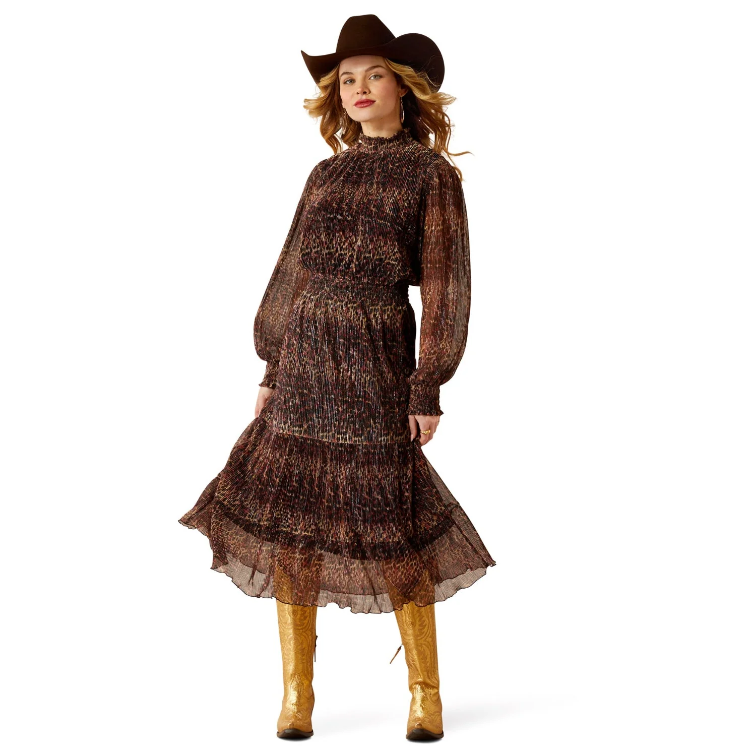Ariat Women's Plume Dress - Leopard Mesh - Image 2
