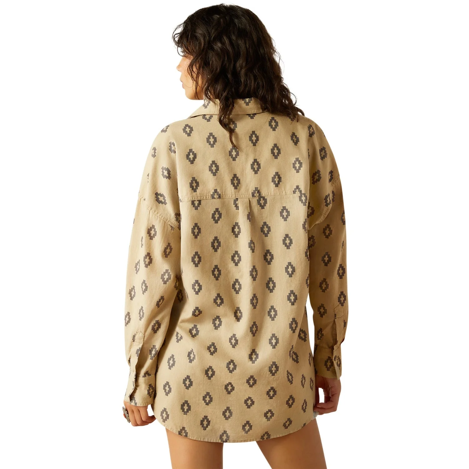 Ariat Women's Poppy Summer Overshirt Shirt - Isela Southwest Print - Image 2