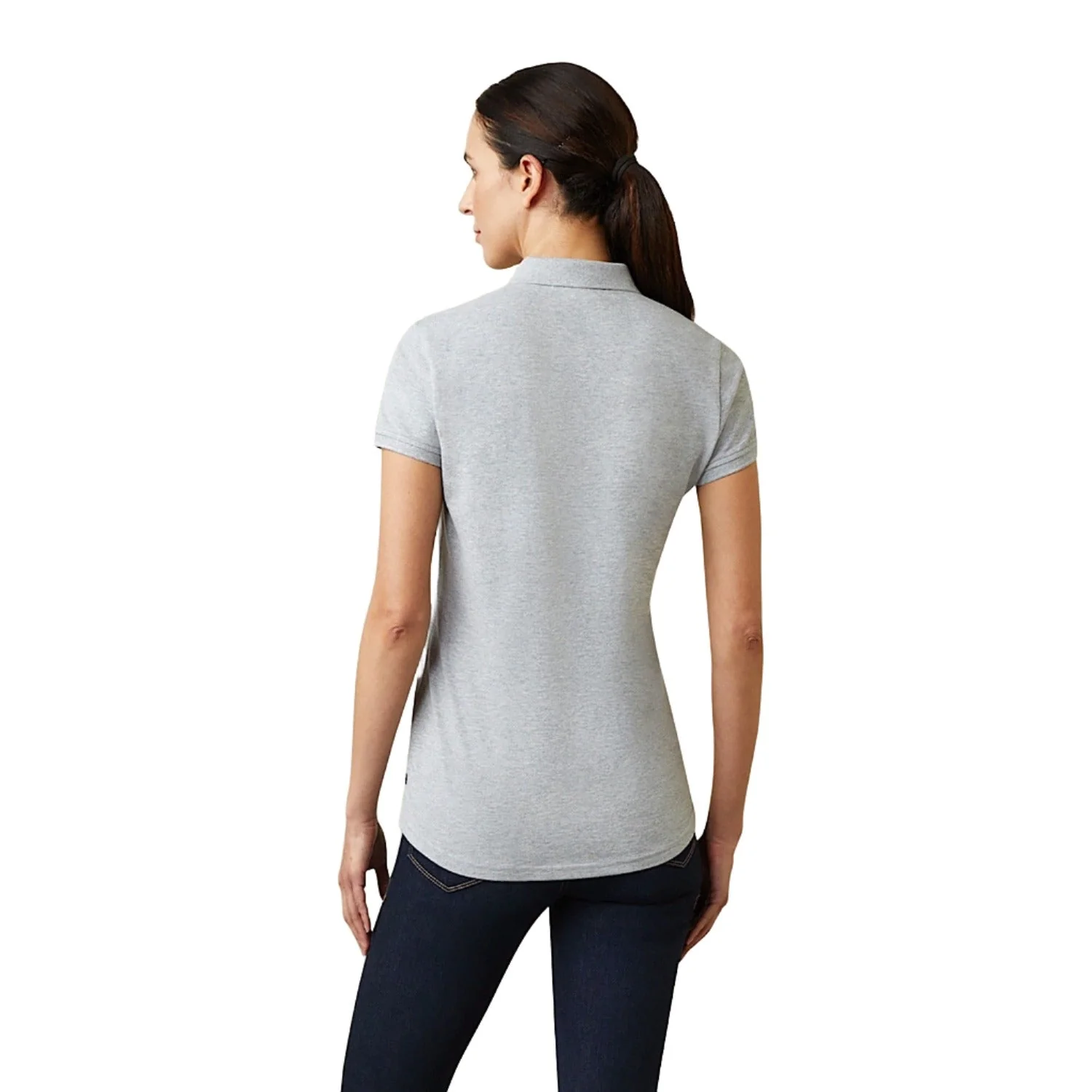 Ariat Women's Prix 2.0 Polo Heather Grey - Image 2