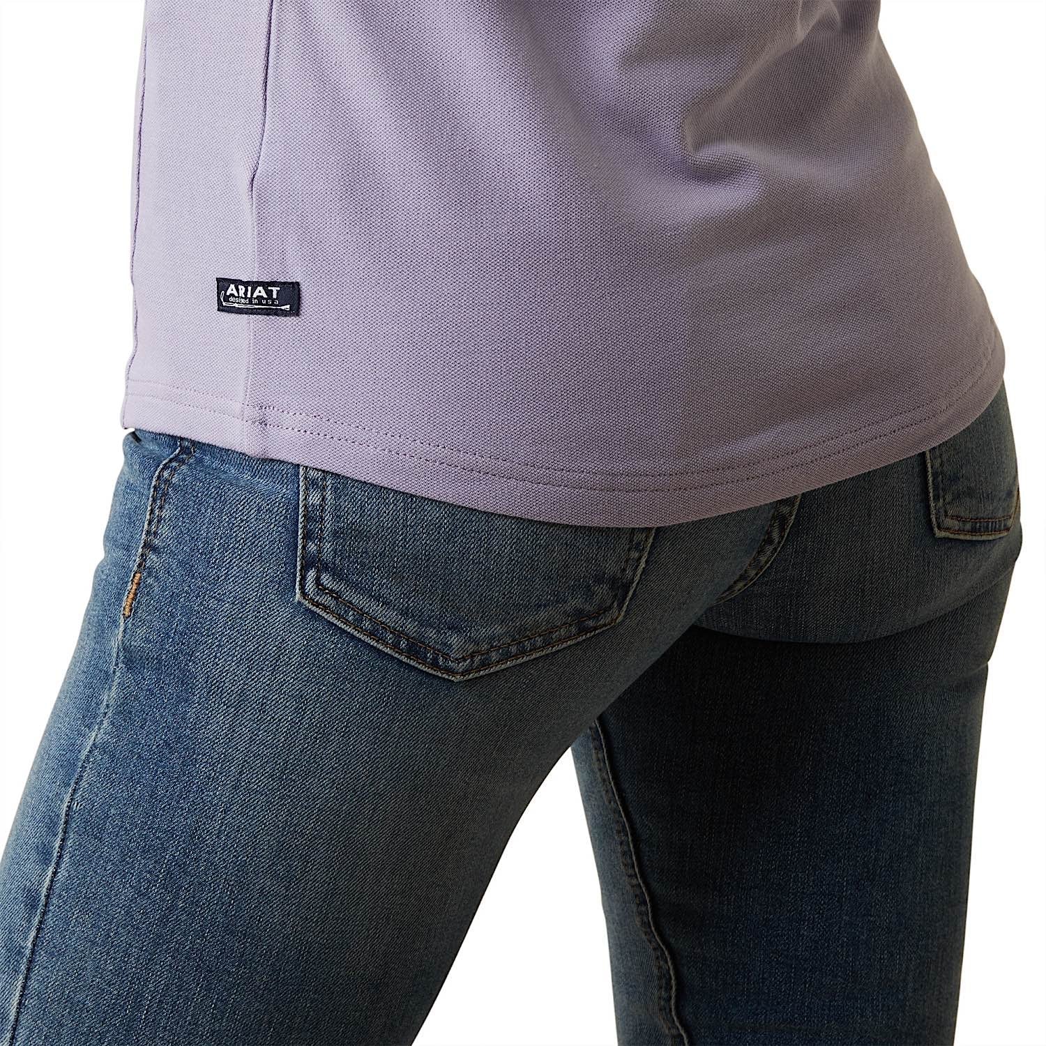 Ariat Womens Prix 2.0 SS Polo Heirloom Lilac - Image 5
