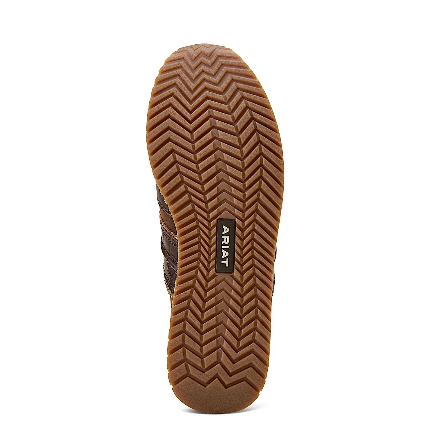 Ariat Women's Ranch Runner Shoe - Aged Tan/Luxe Espresso Croc Print - Image 3