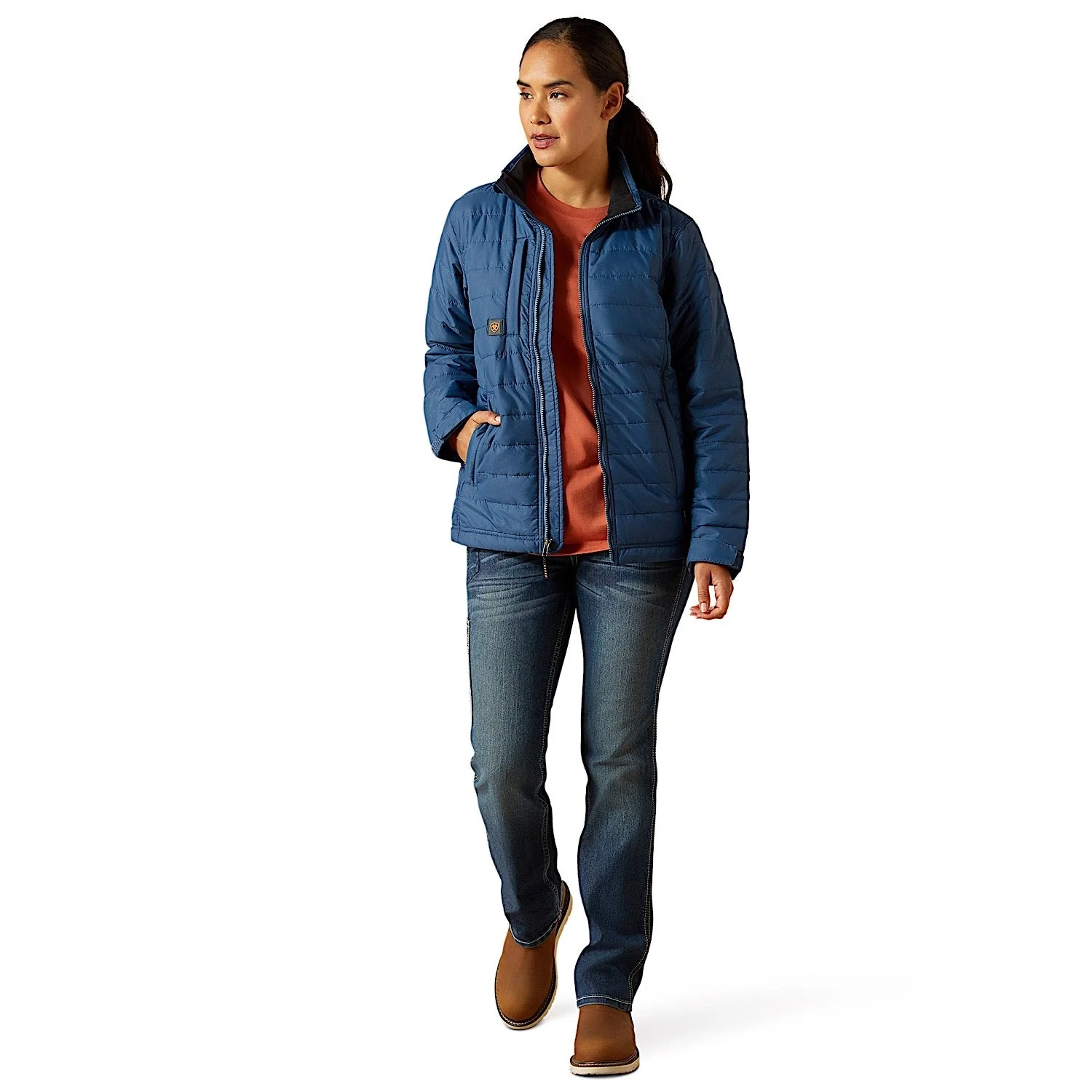 Ariat Women's Rebar Cordura Ripstop Lightweight Insulated Jacket - Ensign Blue - Image 3