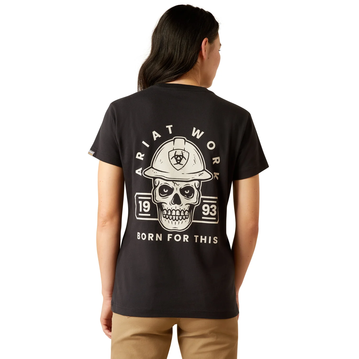 Ariat Women's Rebar Cotton Strong T Shirt - Black - Image 2