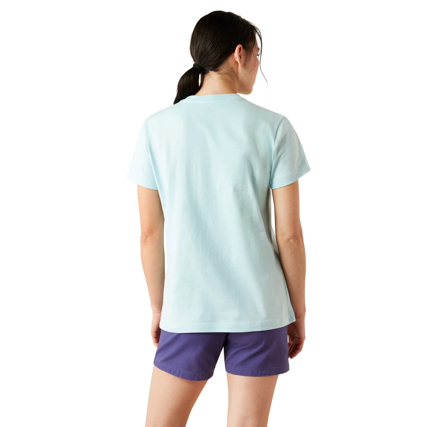 Ariat Women's Rebar Cotton Strong Worldwide T Shirt - Aquatic - Image 2