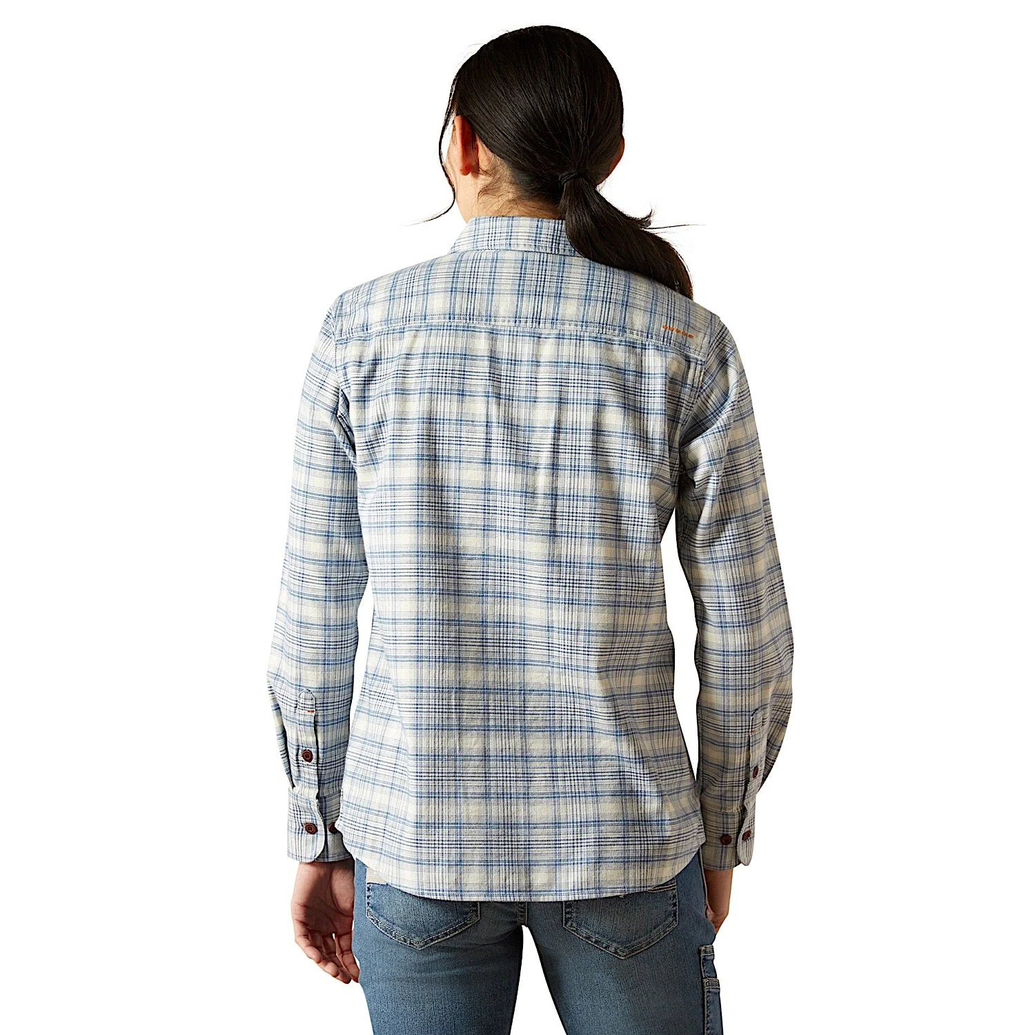 Ariat Women's Rebar Durastretch Flannel Workshirt - Vanilla Ice - Image 2