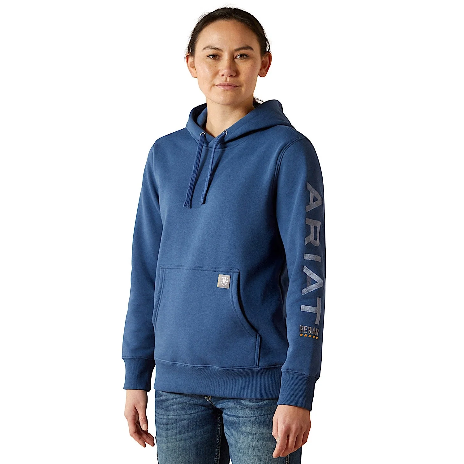 Ariat Women's Rebar Graphic Hoodie - Ensign Blue/Endless Sky