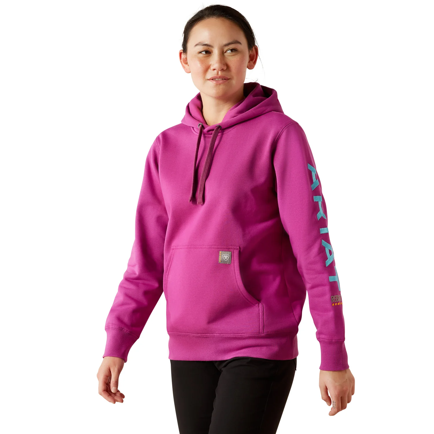 Ariat Women's Rebar Graphic Hoodie - Willowherb/Maui Blue