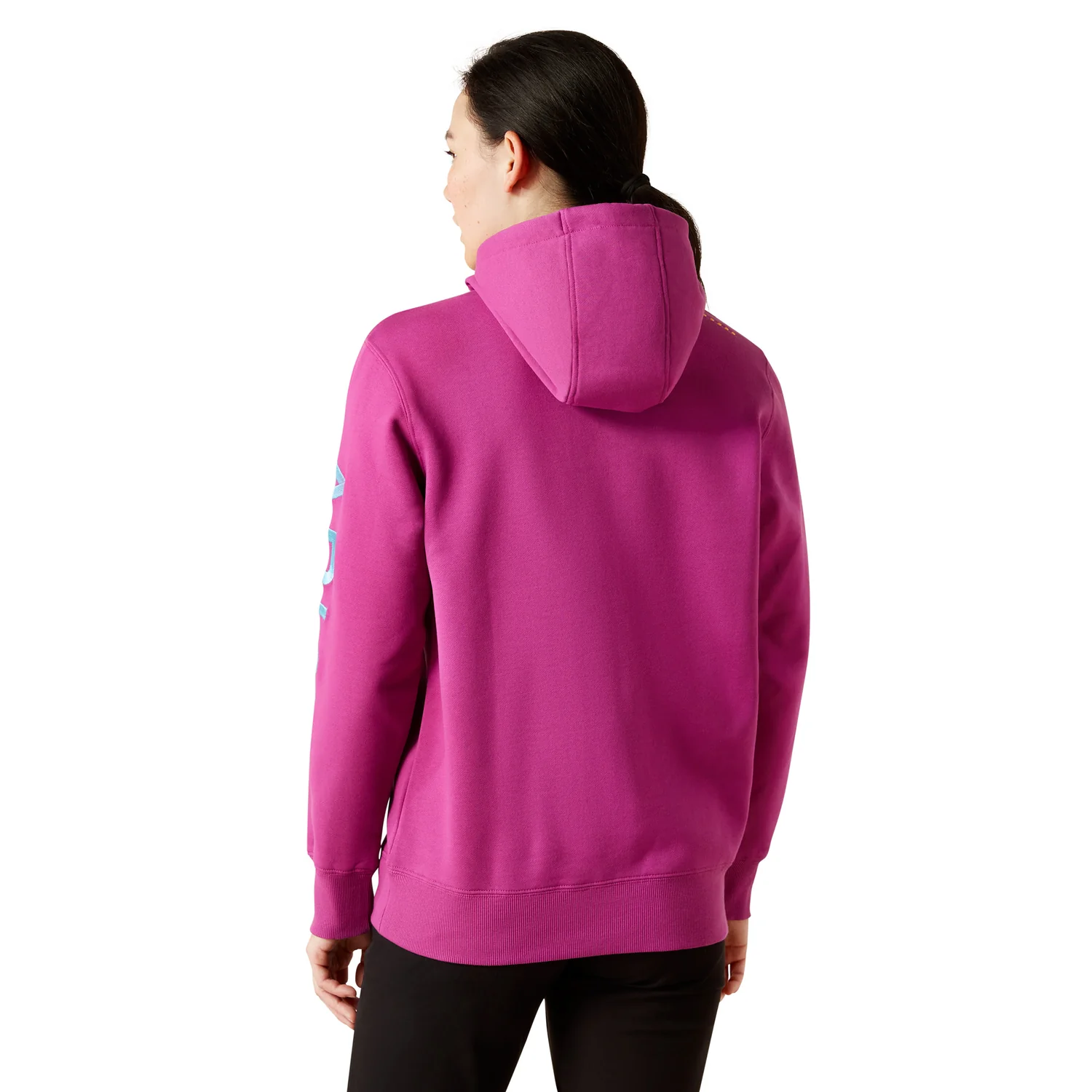 Ariat Women's Rebar Graphic Hoodie - Willowherb/Maui Blue - Image 2