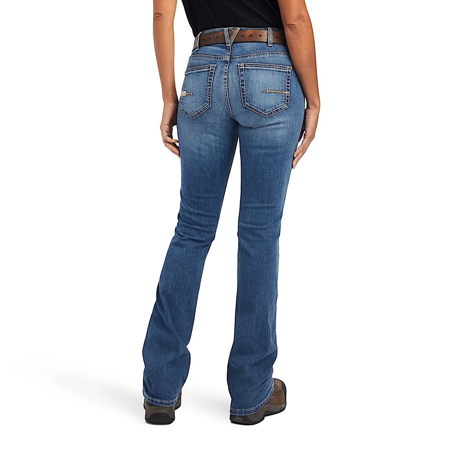 Ariat Women's Rebar Riveter Perfect Rise Boot Cut Jeans - Malibu - Image 2
