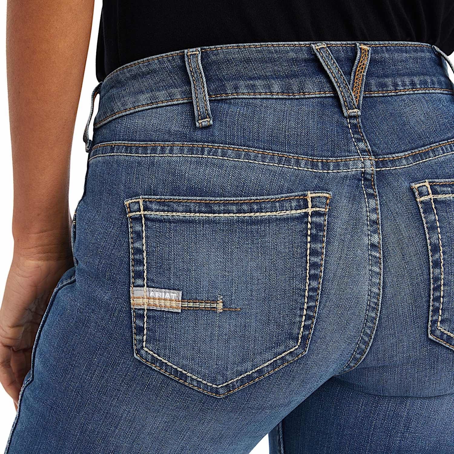 Ariat Women's Rebar Riveter Perfect Rise Boot Cut Jeans - Malibu - Image 5