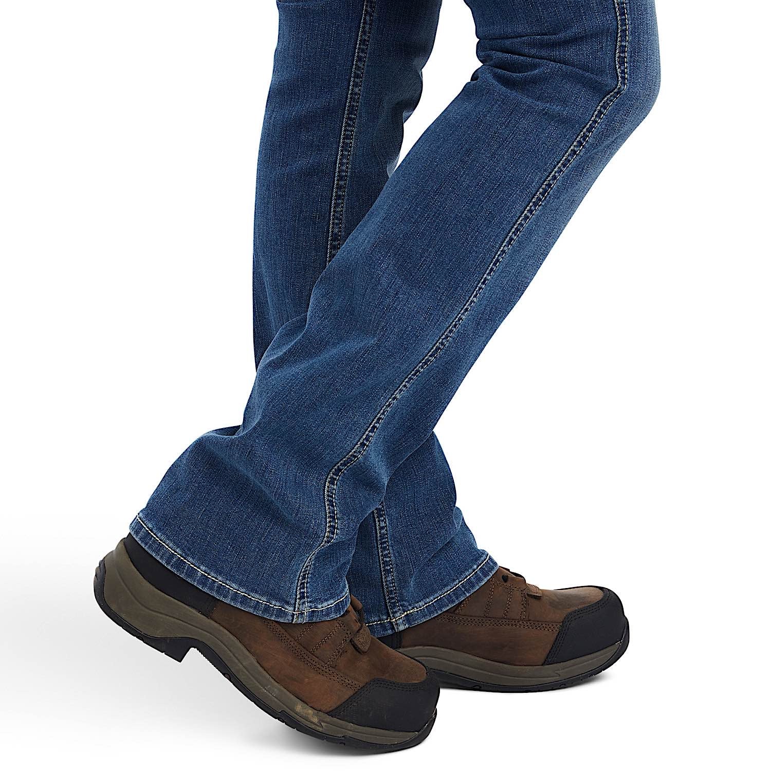 Ariat Women's Rebar Riveter Perfect Rise Boot Cut Jeans - Malibu - Image 6