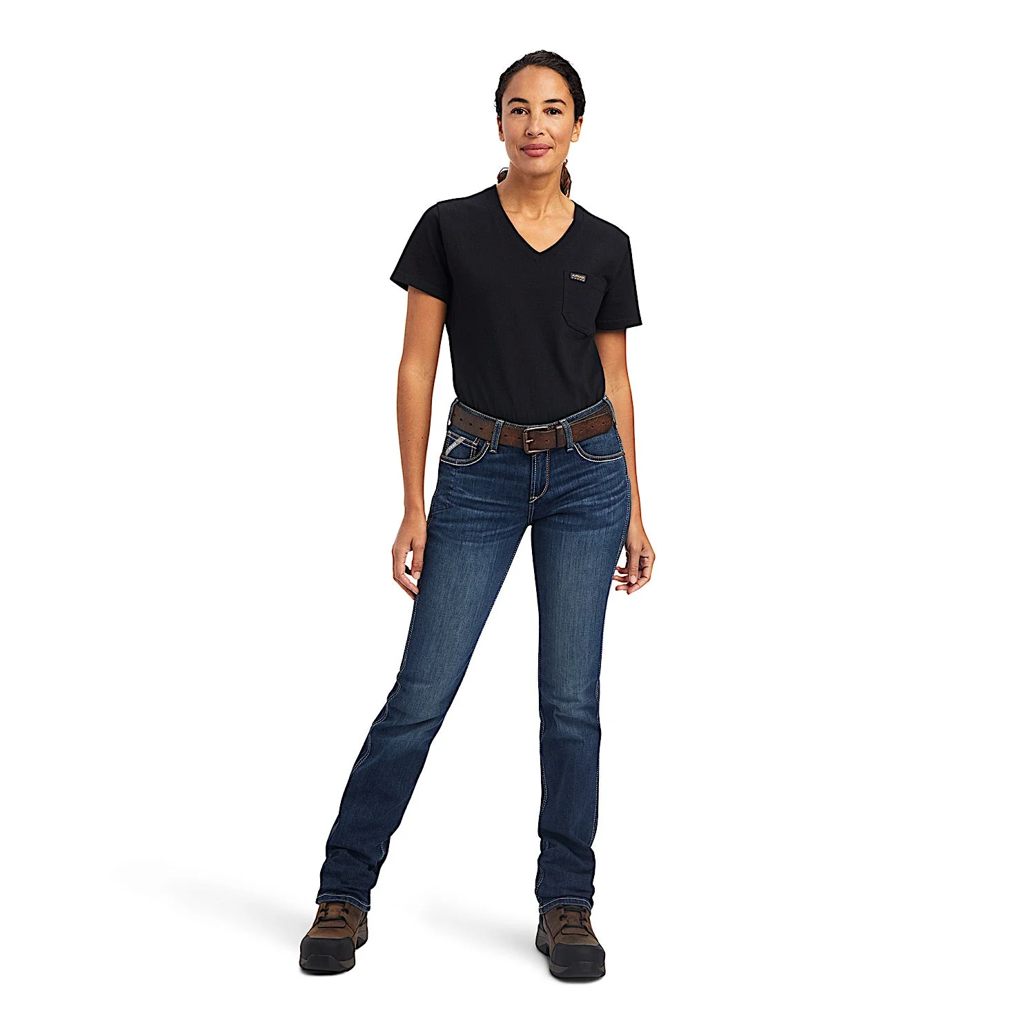 Ariat Women's Rebar Riveter Perfect Rise Straight Leg Jeans - Atlanta - Image 3