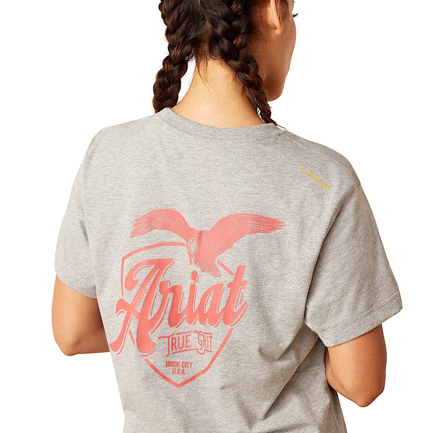 Ariat Women's Rebar Workman True Grit T-Shirt - Heather Grey - Image 5