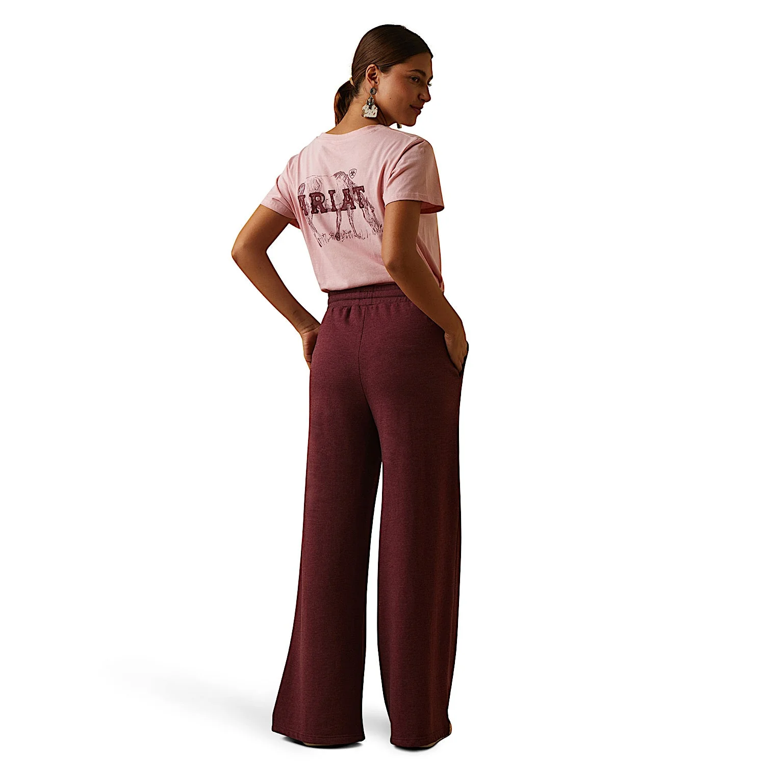 Ariat Women's Road Runner Pant - Maroon Banner - Image 2
