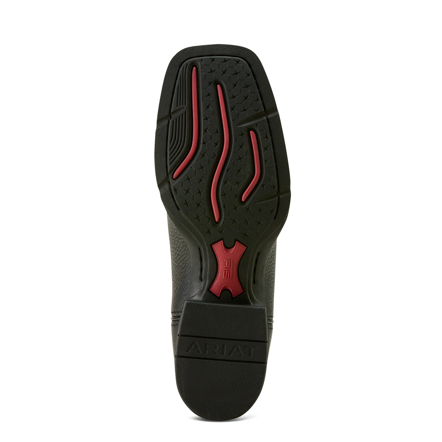 Ariat Women's Round Up Filly Western Boot - Black Deertan/Blood Red - Image 4