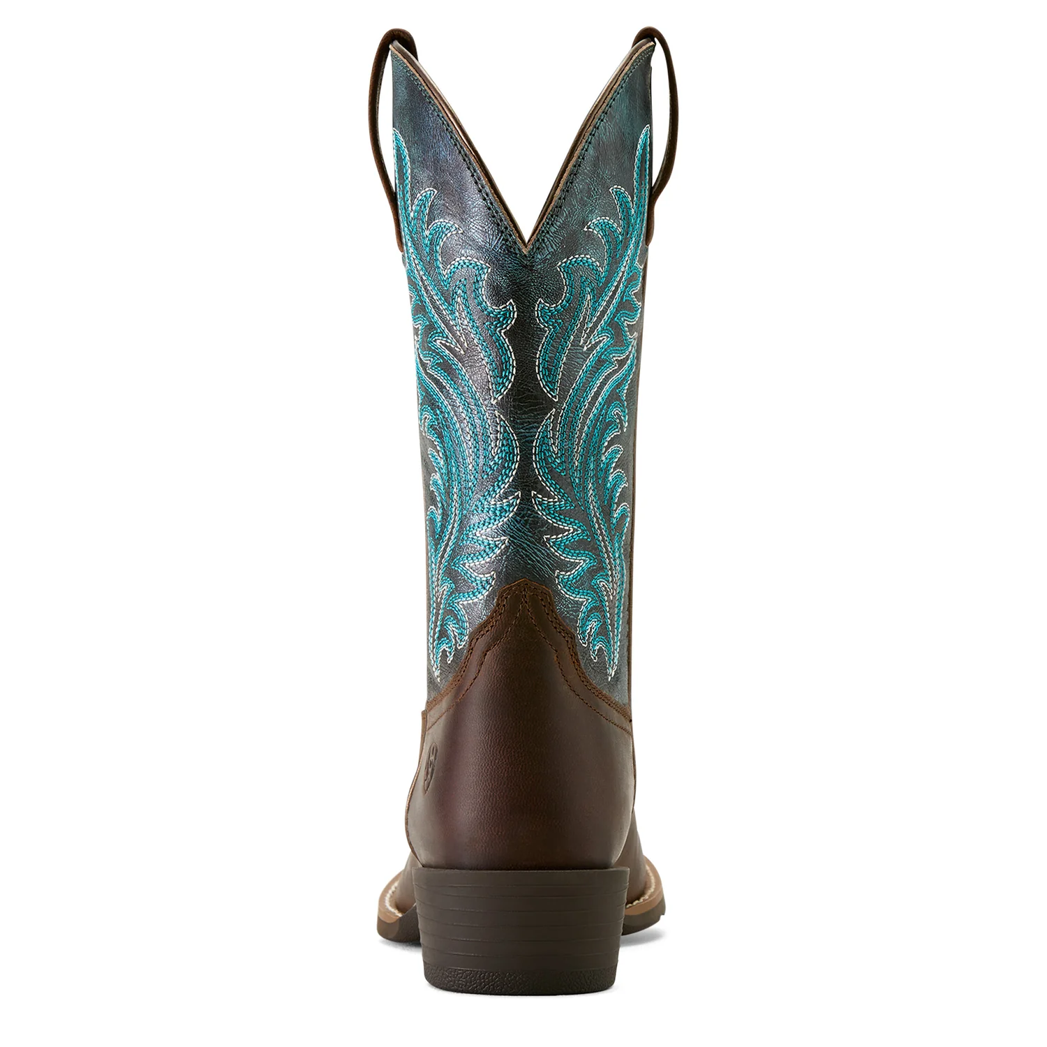 Ariat Women's Round Up Narrow Cutter Western Boot - Sassy Brown/Ocean Wave - Image 2