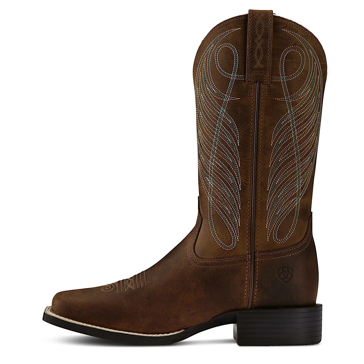 Ariat Women's Round Up Wide Square Toe - Powder Brown - Image 3