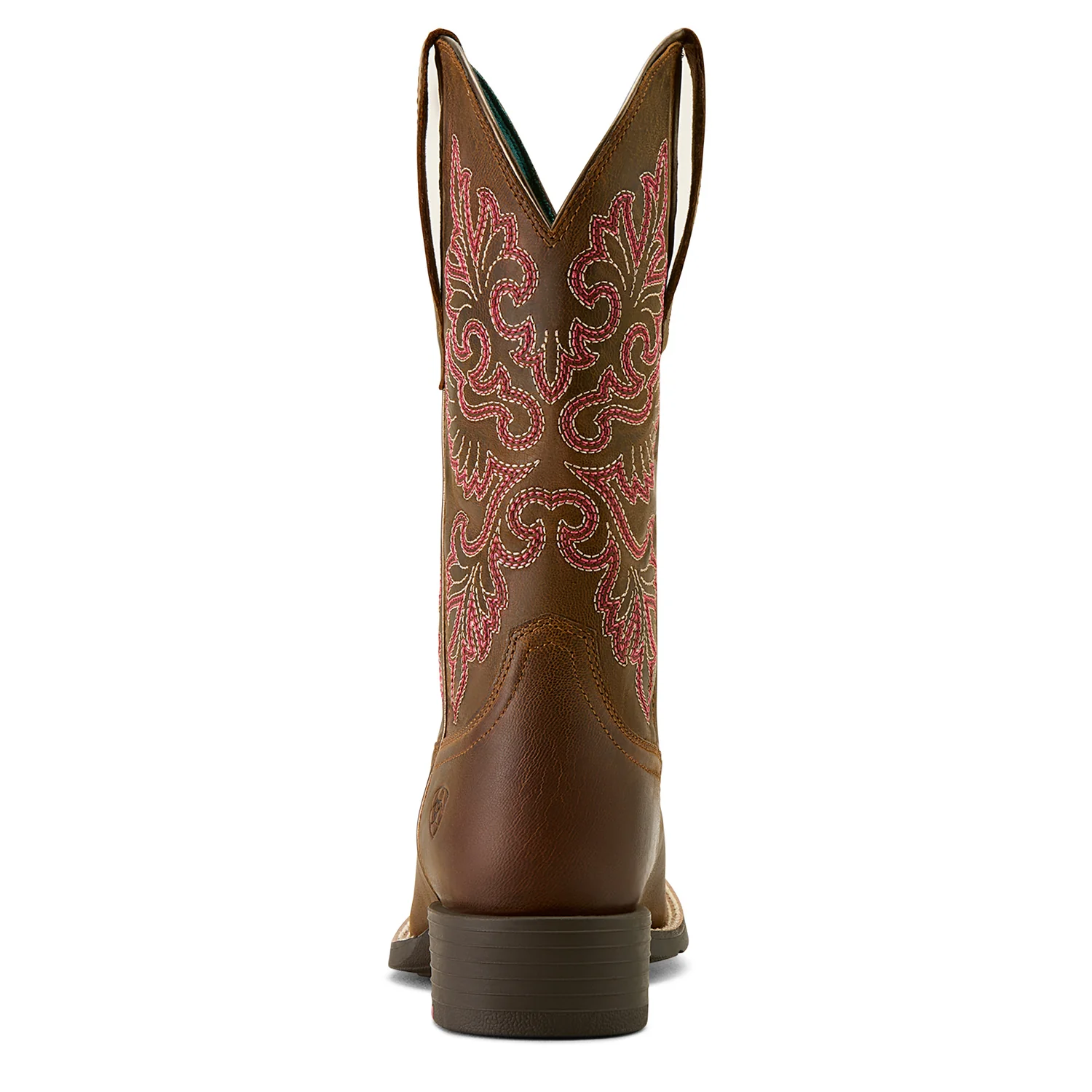 Ariat Women's Round Up Wide Square Toe Stretchfit Western Boot - Sassy Brown - Image 2