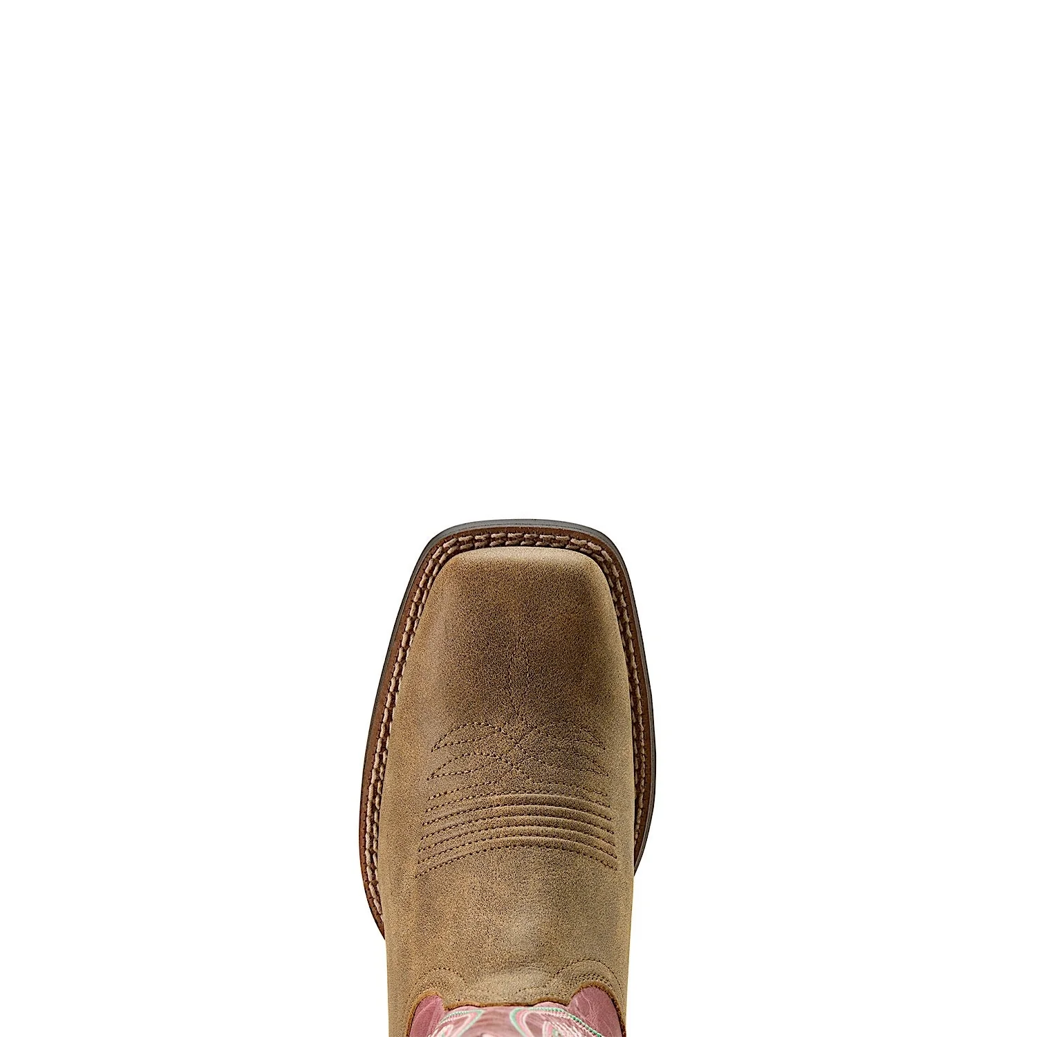 Ariat Women's Ruidoso Wide Square Toe Western Boot - Brown Bomber/Dusty Rose - Image 4