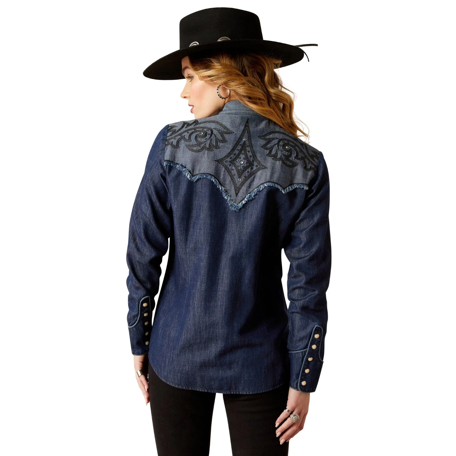 Ariat Women's Second Fiddle Shirt - Medium Blue - Image 2