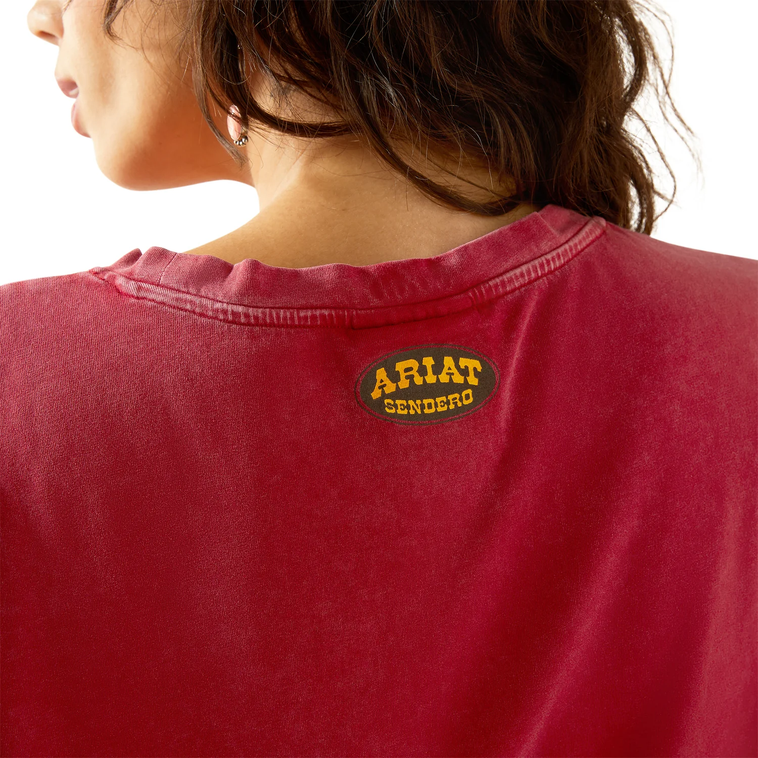 Ariat Women's Sendero Slow Horses Tee - Biking Red Mineral - Image 3
