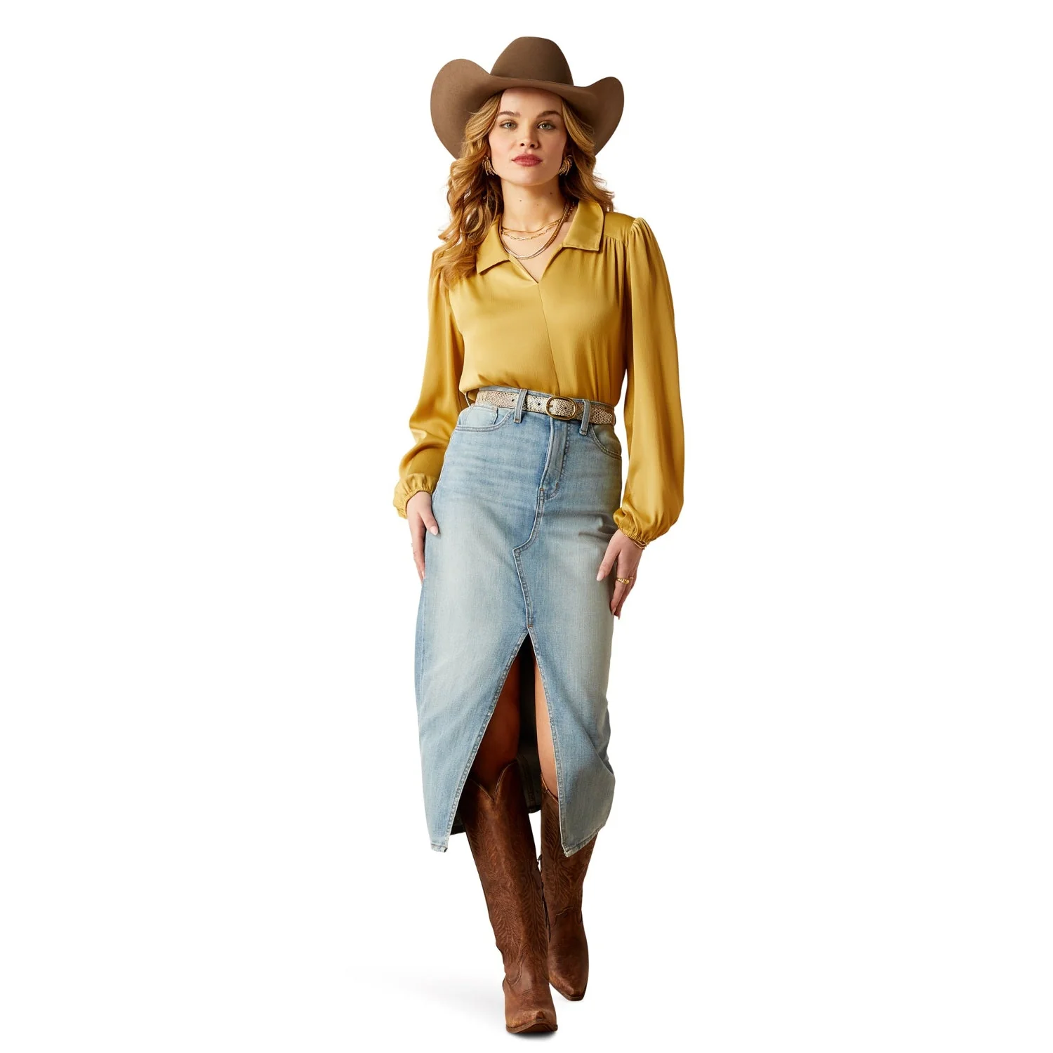Ariat Women's Shimmer Top - Antelope - Image 3