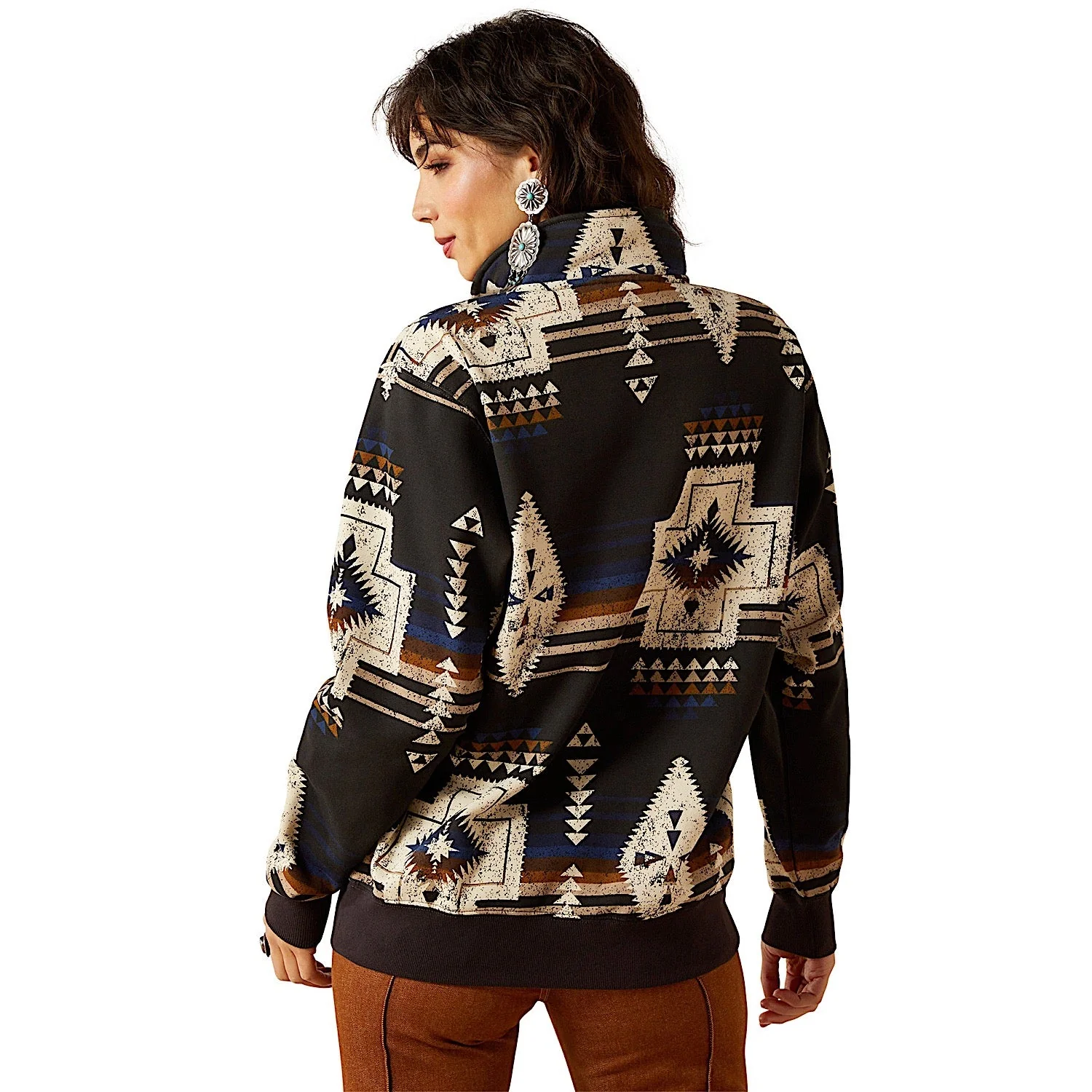 Ariat Women's Sienna 1/2 Zip Sweatshirt - Thornstone Print - Image 2