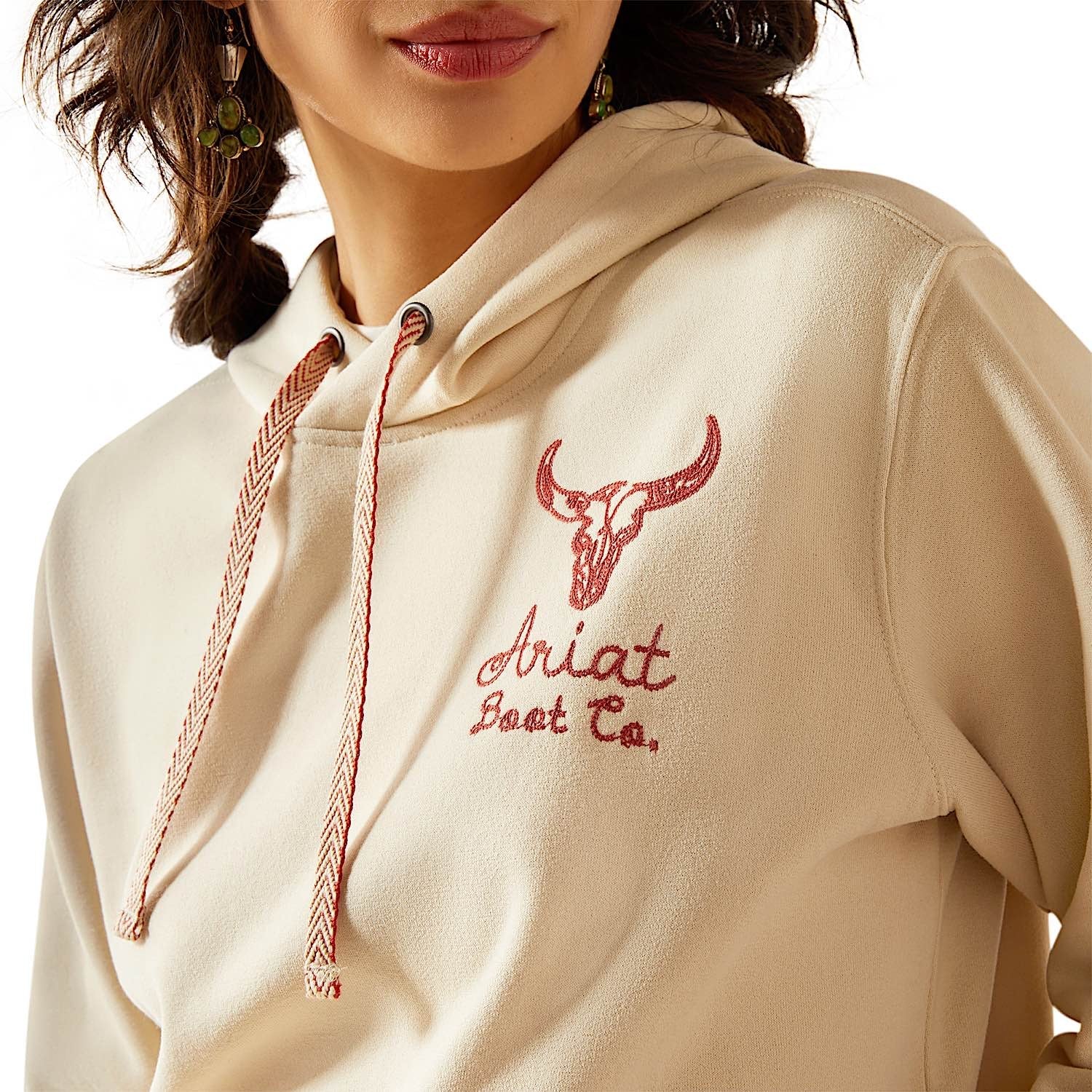 Ariat Women's Stitch Hoodie - Oyster Gray - Image 4