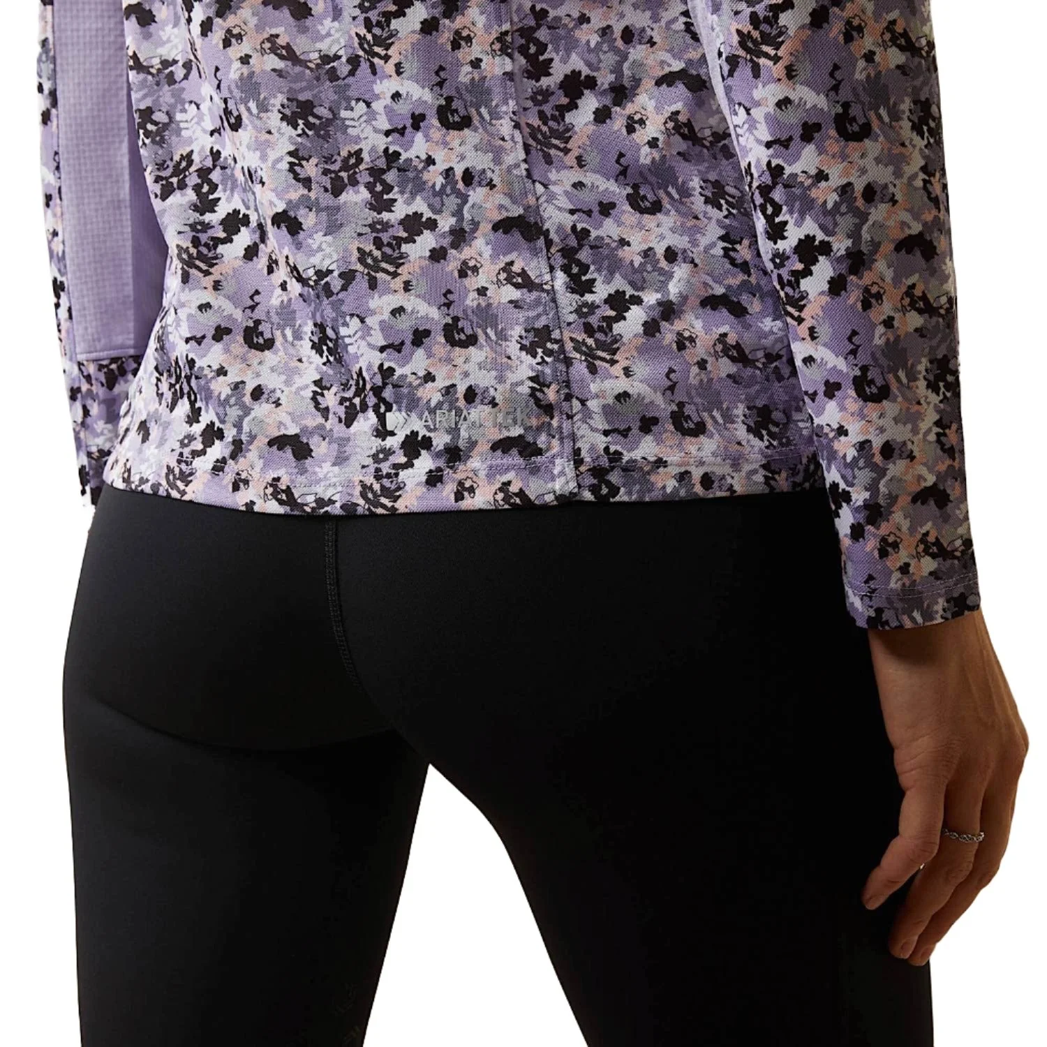 Ariat Womens Sunstopper 2.0 1/4 Zip Grey Camo Floral - Image 6