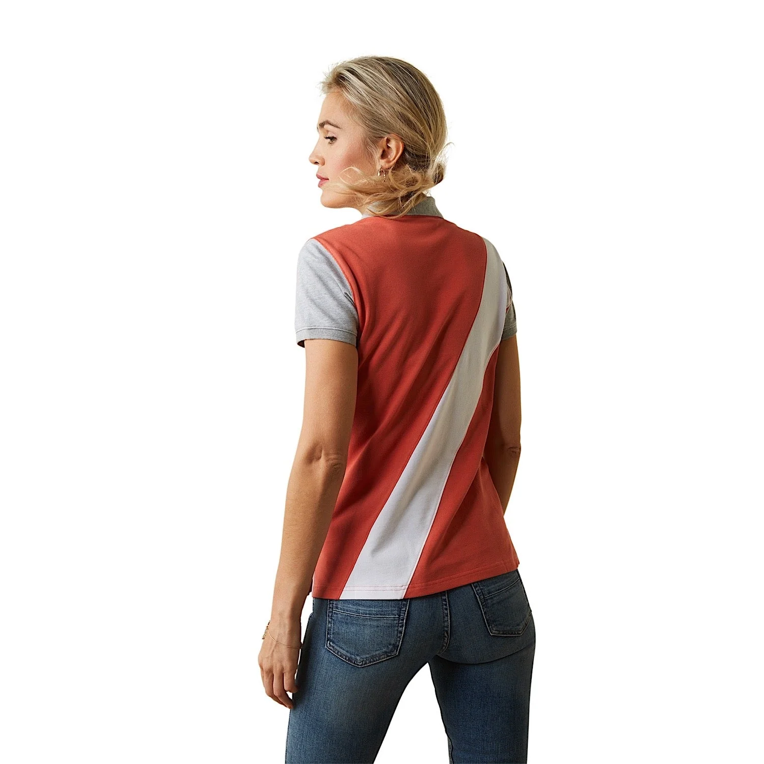 Ariat Women's Taryn S/S Polo Burnt Sienna - Image 2