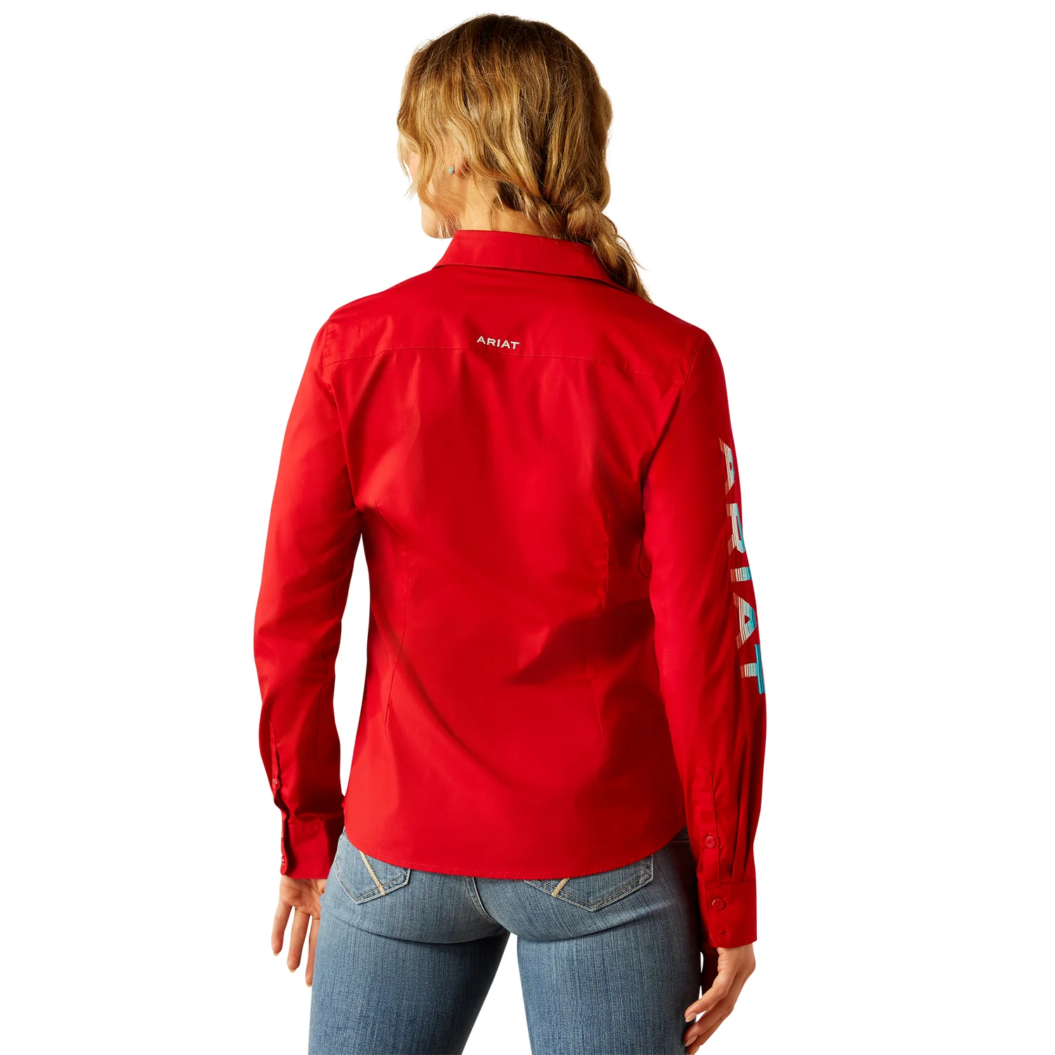 Ariat Women's Team Kirby Stretch Shirt - Equestrian Red - Image 2