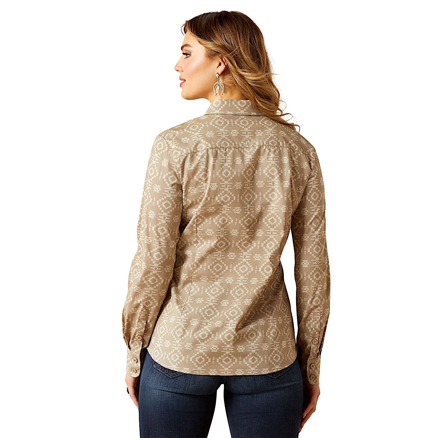 Ariat Women's Team Kirby Stretch Shirt - Lone Ridge Print - Image 2