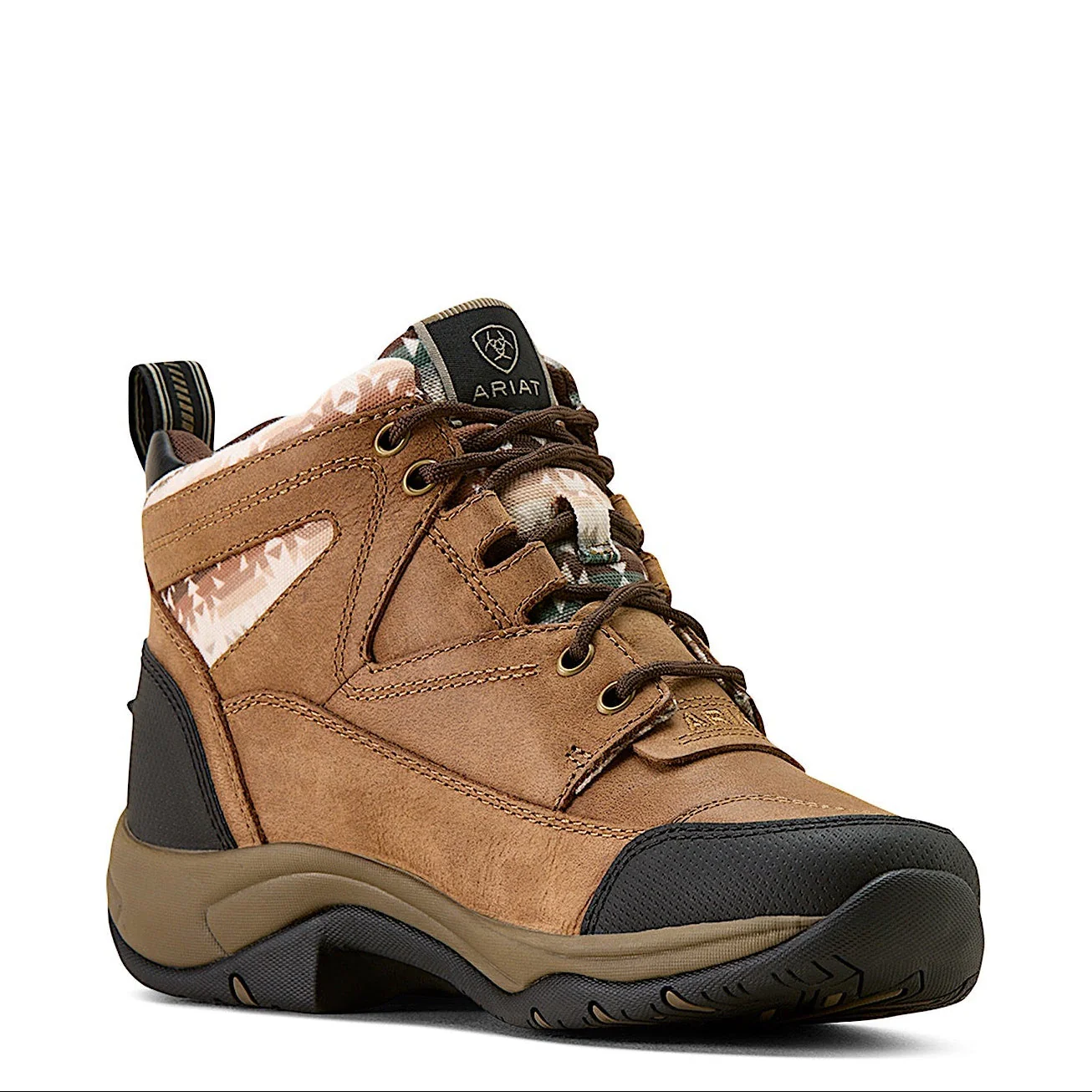 Ariat Women's Terrain Lace Boot - Dark Tan / Natural Southwest Print - Image 3