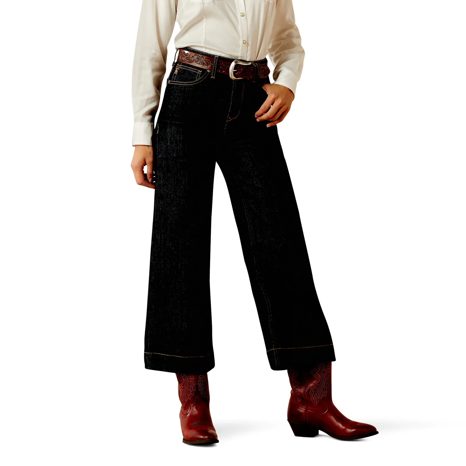 Ariat Women's Ultra High Rise Countryside Wide Crop Jean