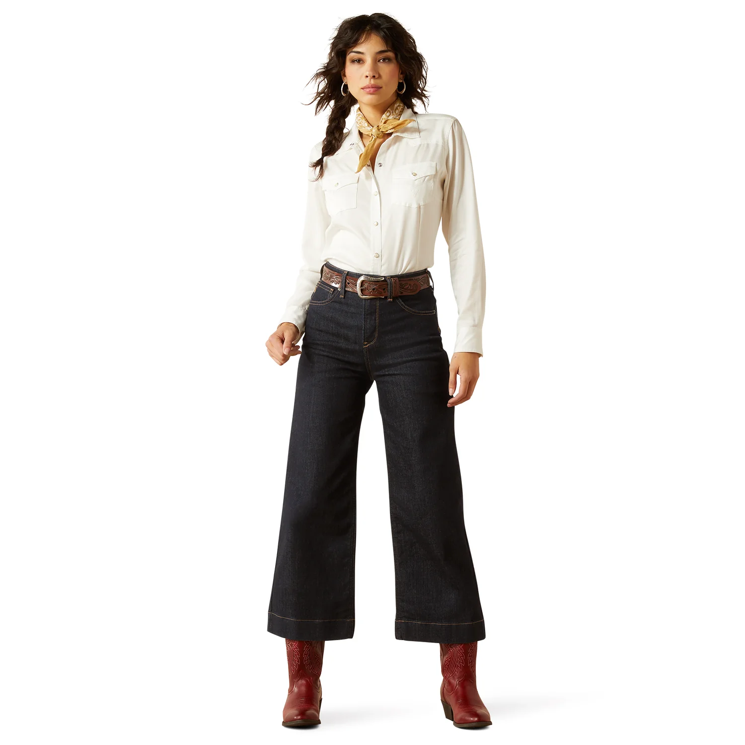 Ariat Women's Ultra High Rise Countryside Wide Crop Jean - Image 2