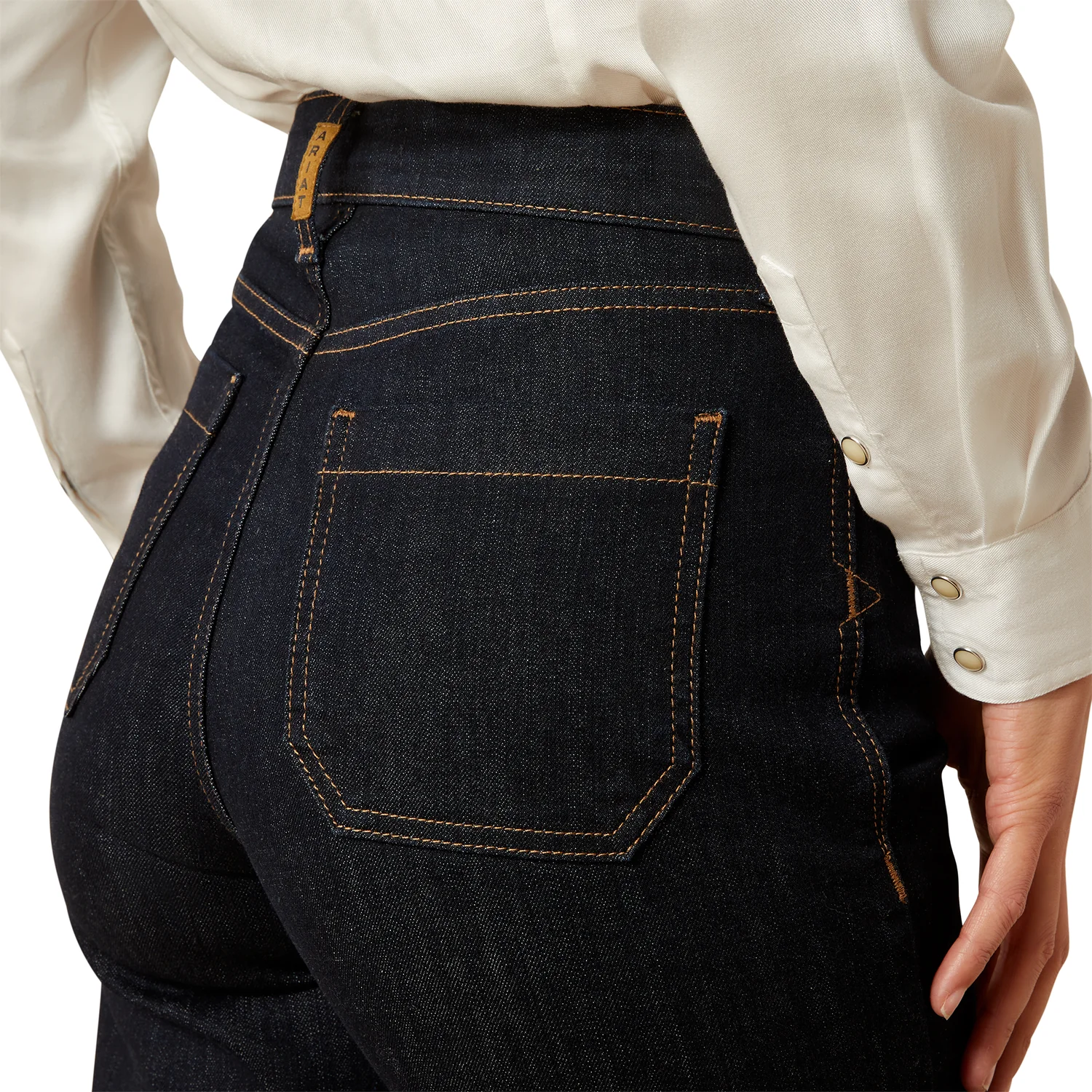 Ariat Women's Ultra High Rise Countryside Wide Crop Jean - Image 6