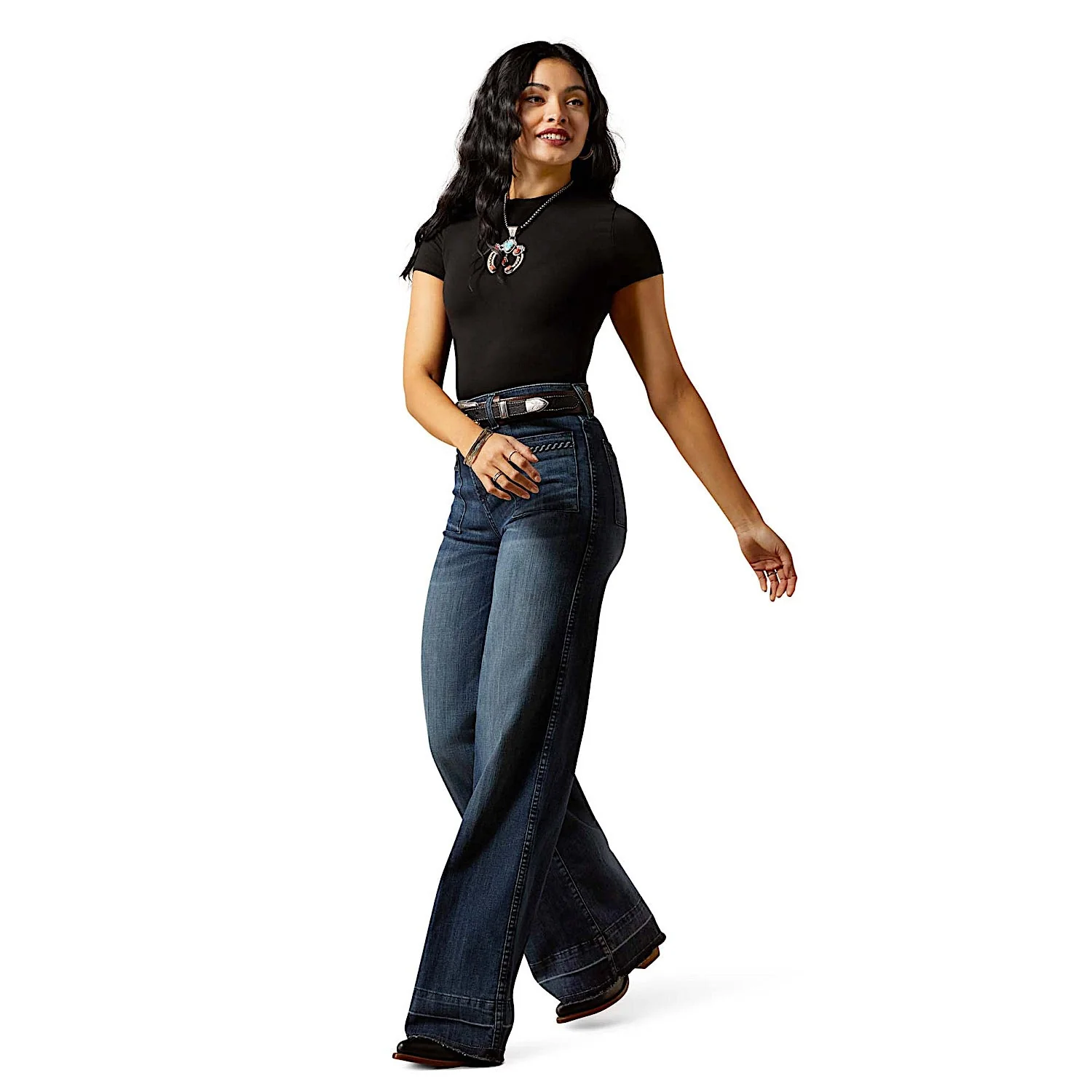 Ariat Women's Ultra High Rise Jill Wide Leg Jeans - Pasadena - Image 2
