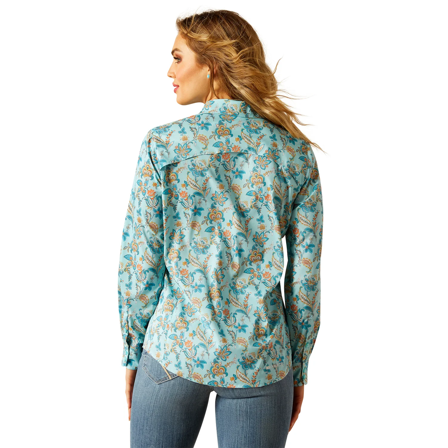 Ariat Women's Venttek Shirt - Blue Paisley Floral - Image 2