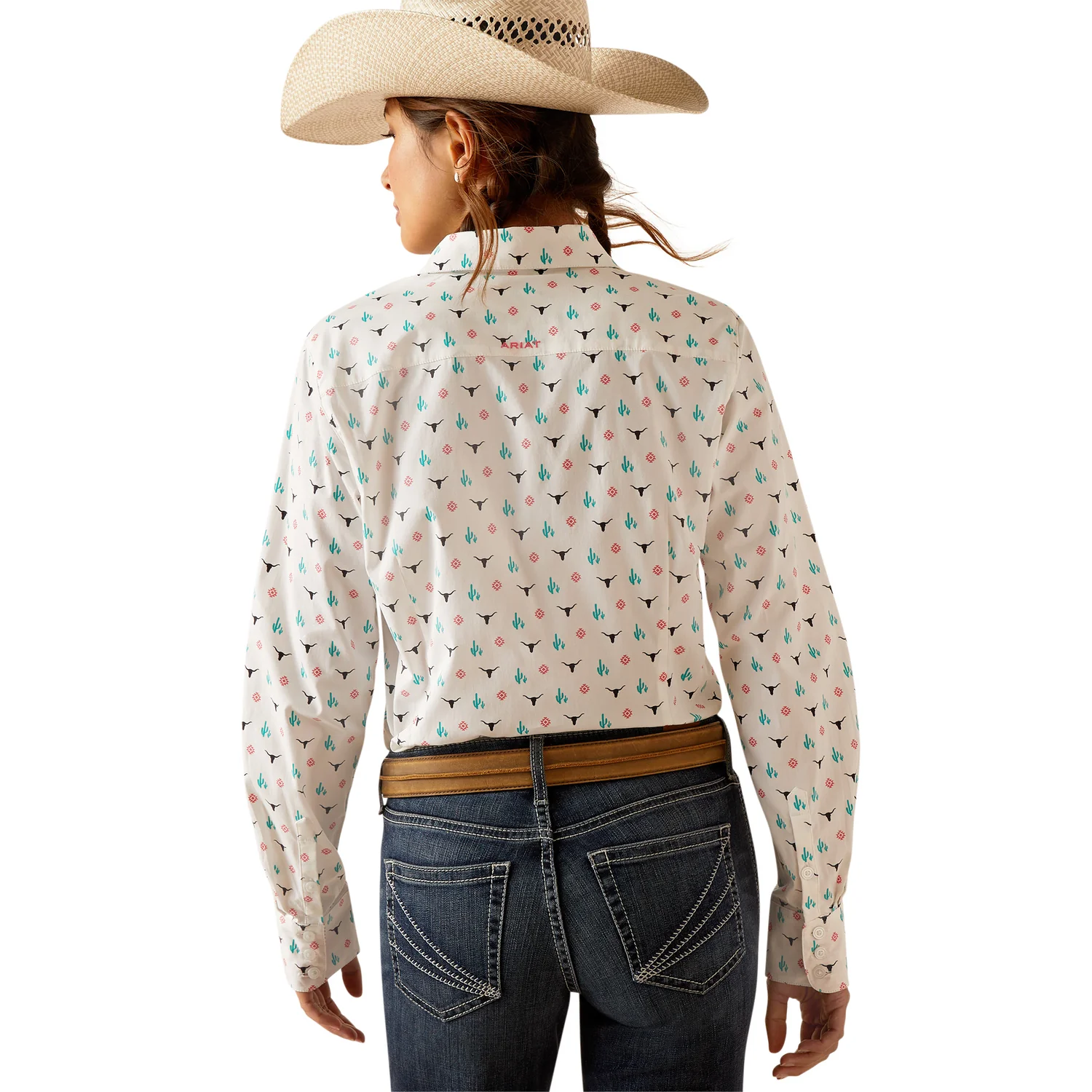 Ariat Women's Wrinkle Resistant Kirby Long Sleeve Shirt - Steer Garden - Image 2