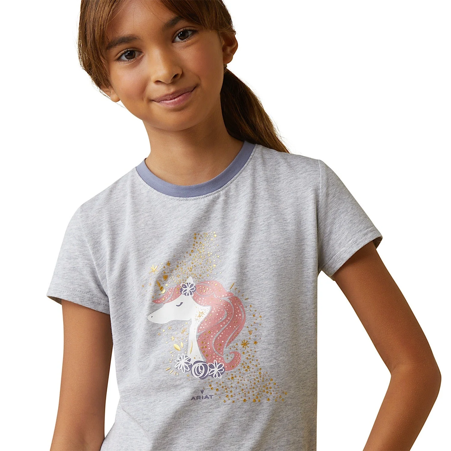 Ariat Youth Imagine SS T-Shirt Heather Grey - Image 2