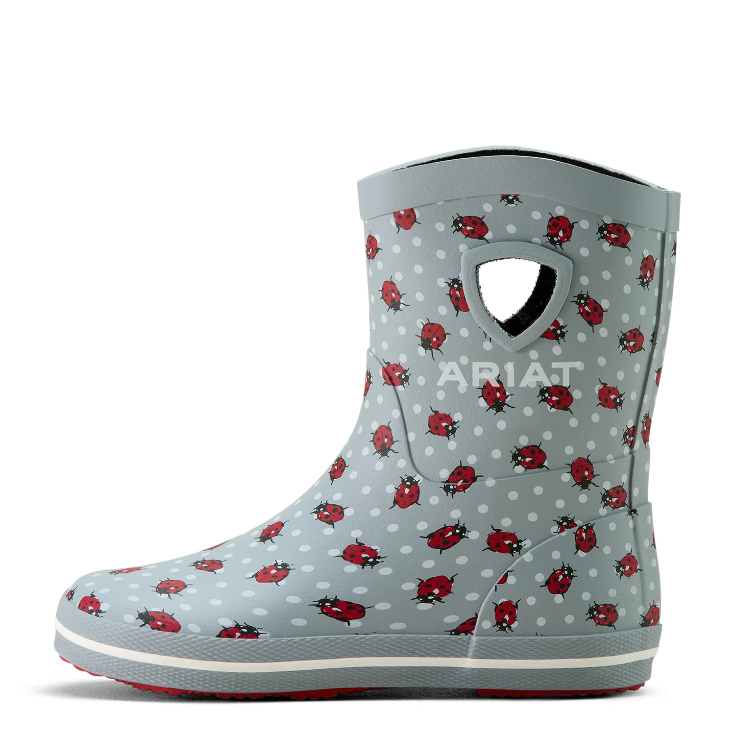 Ariat Youth Kelmarsh Rubber Boot - Lady Bug Print - Image 3