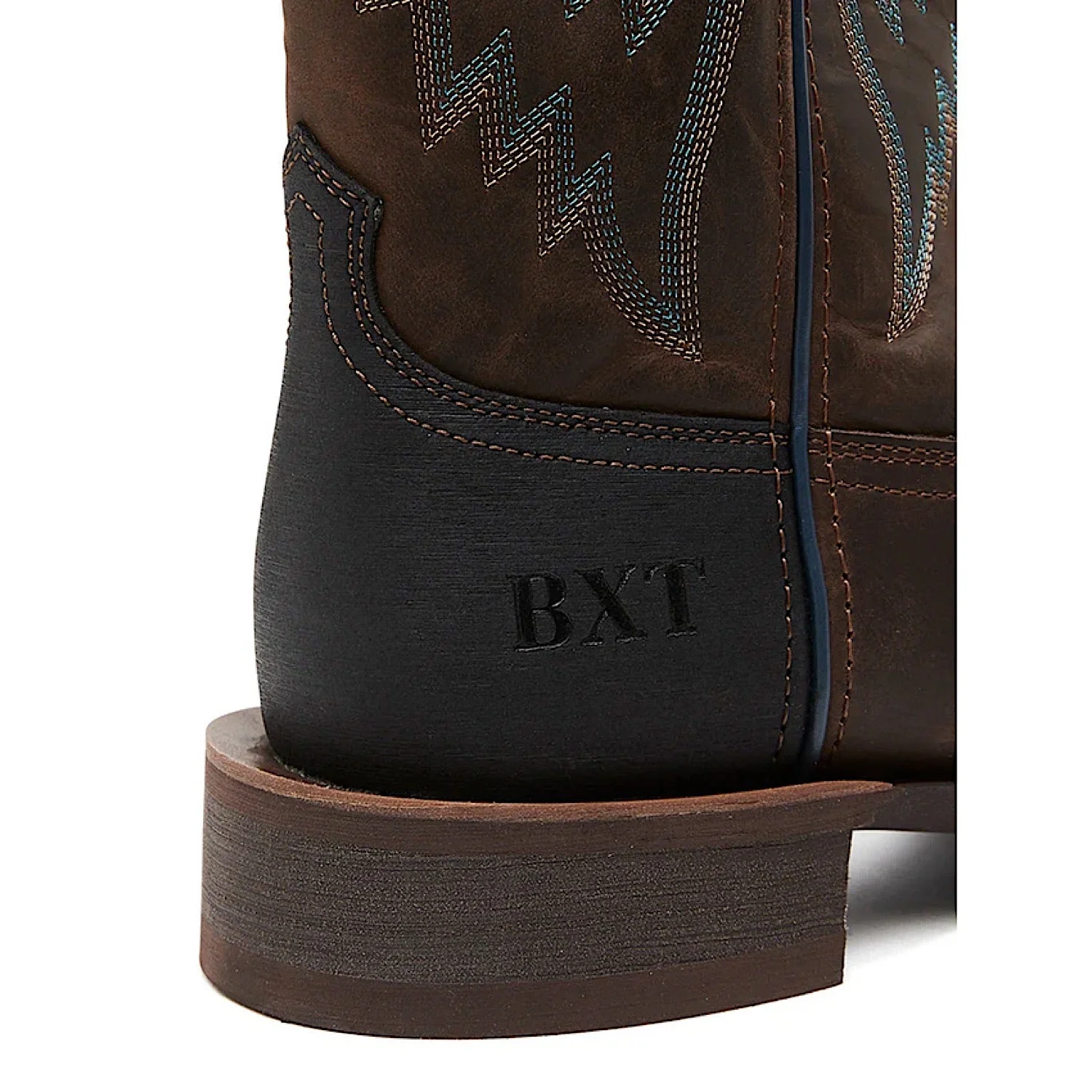 Baxter Men's Traveller Western Boot - Dark Brown / Blue - Image 4