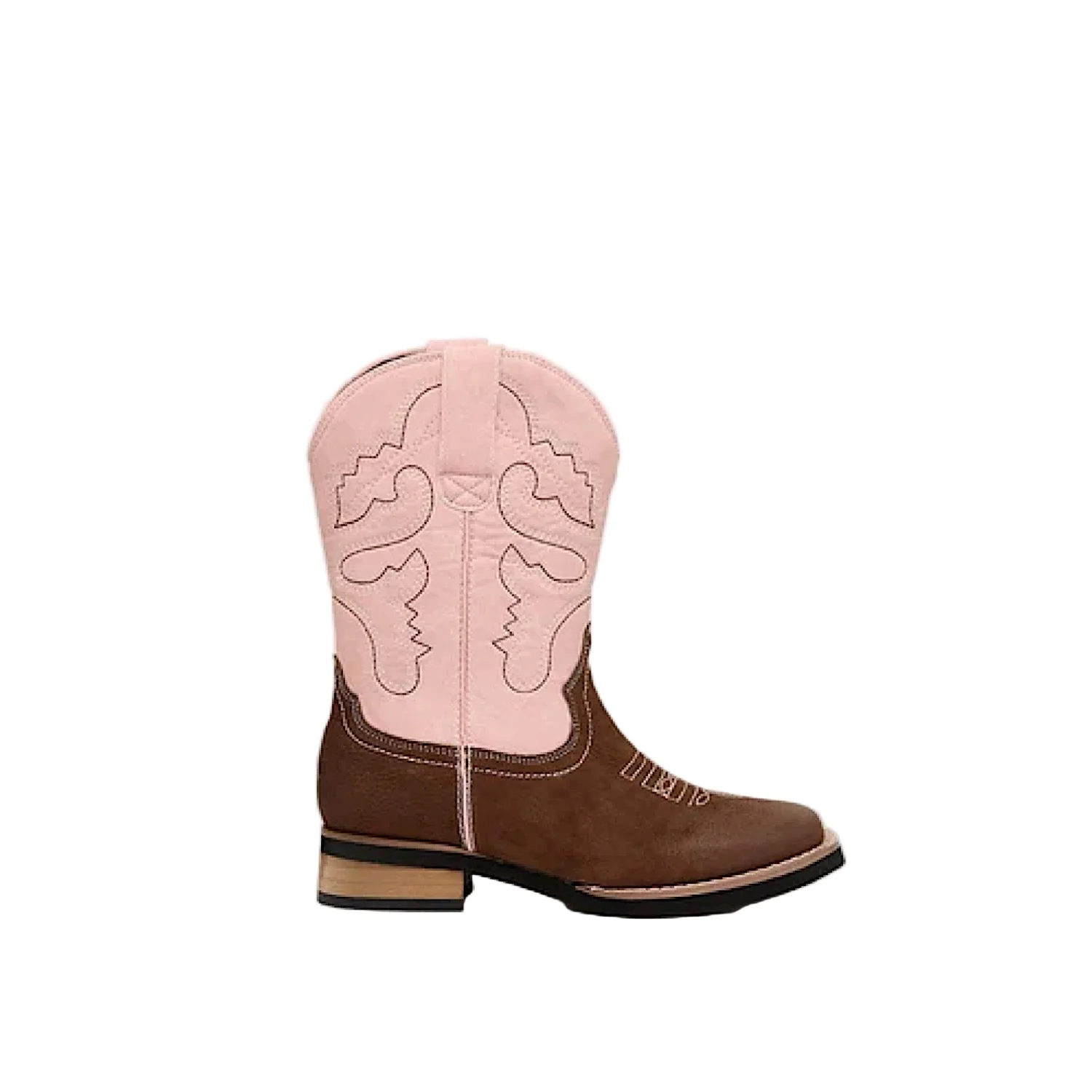 Baxter Youth Western Boots - Light Pink / Brown - Image 2