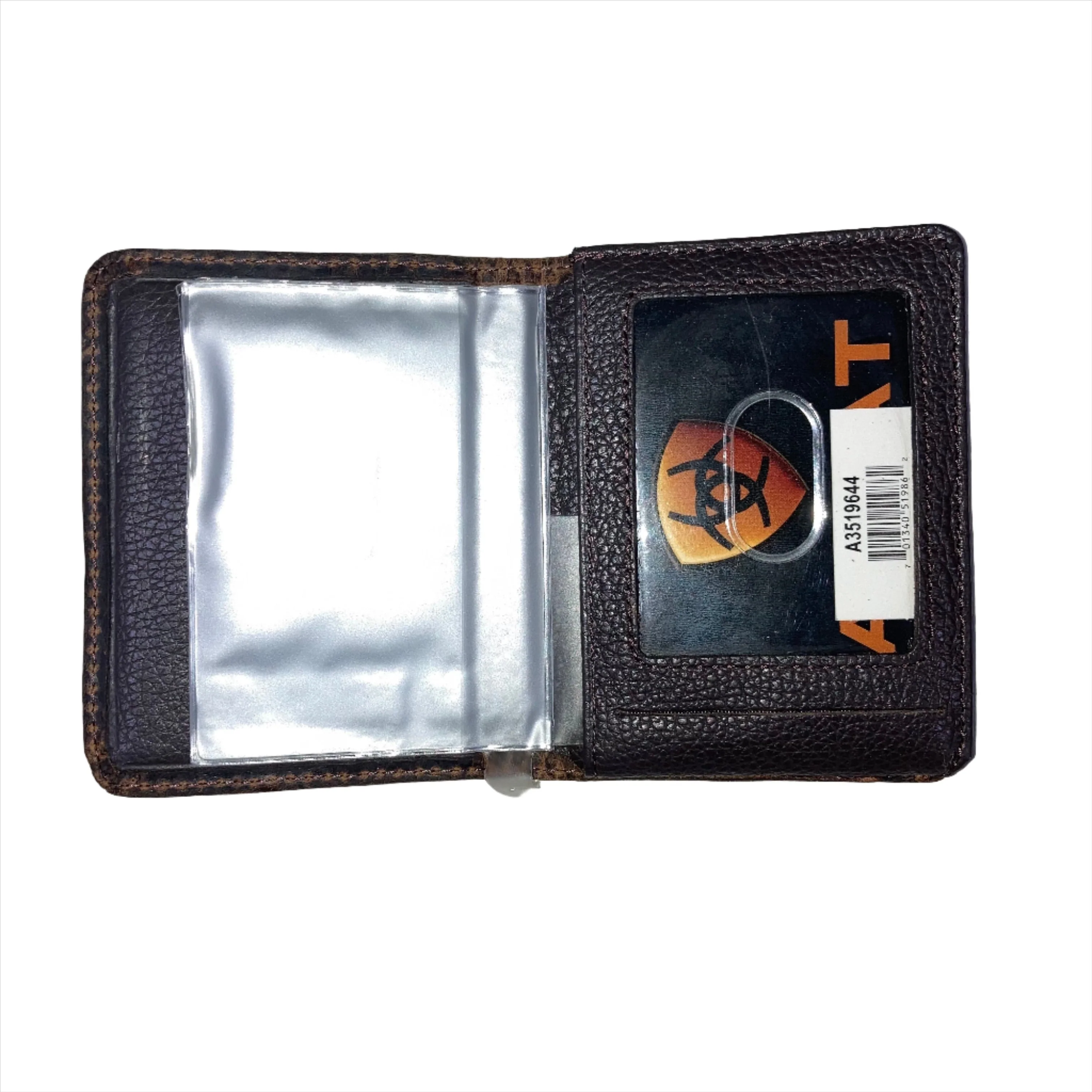 Ariat Bi Fold Flip Case Wallet Distressed Dark Brown A3519644 - Image 3