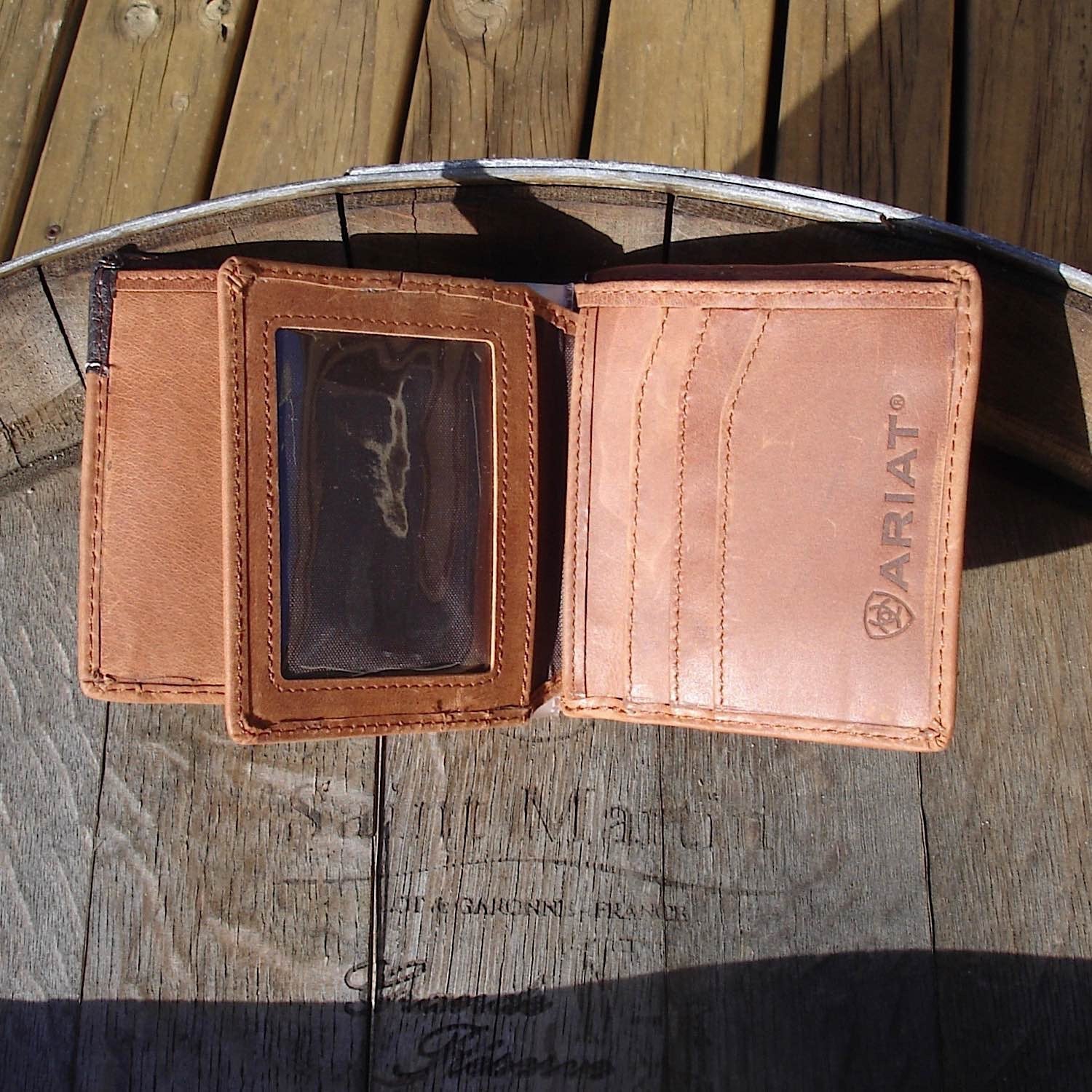 Ariat Bi Fold Wallet Brown WLT2109A - Image 3