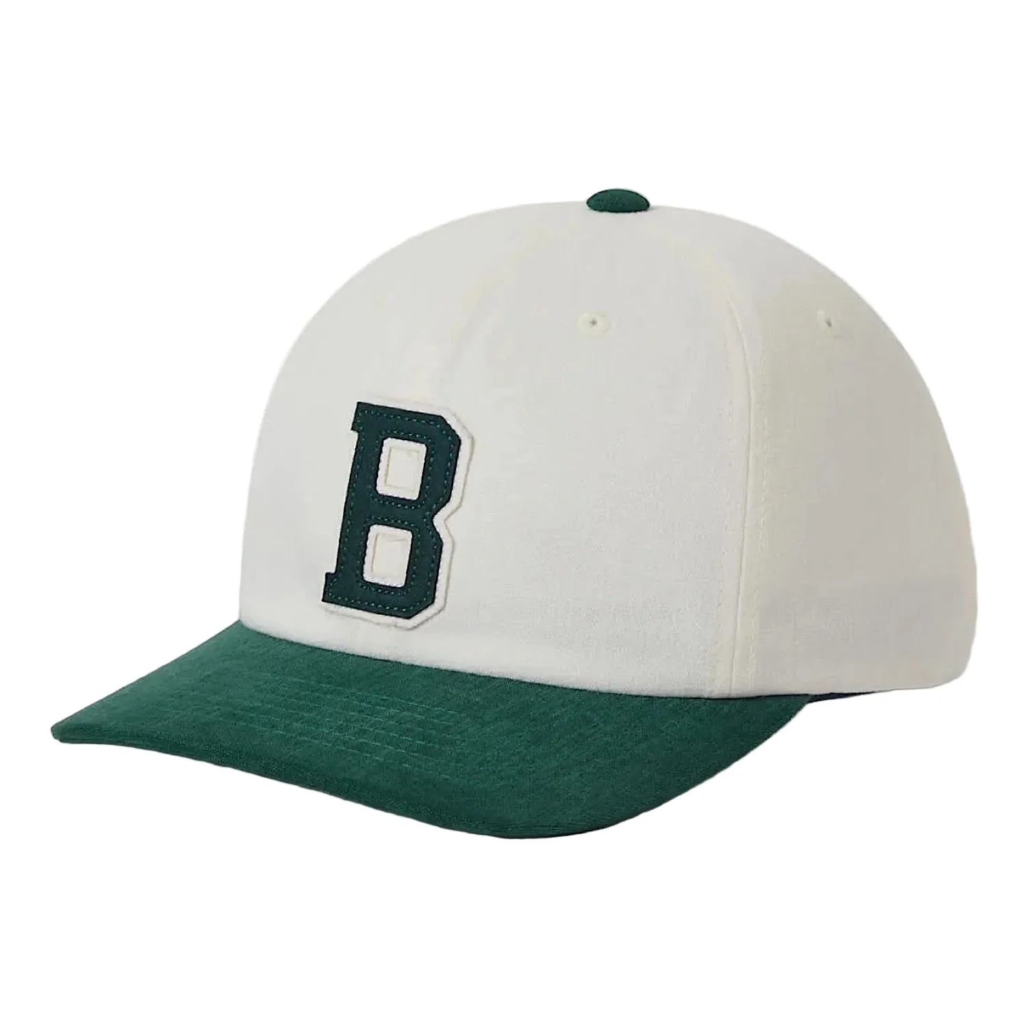 Brixton Big B Mid Profile Cap - Off White/Primal Green